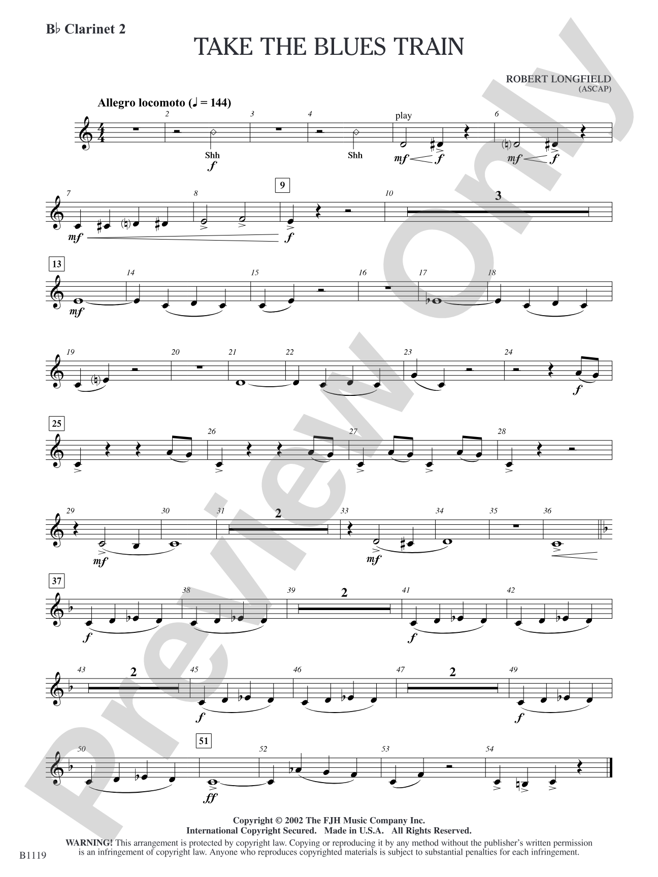Take the Blues Train: B-flat Clarinet 2