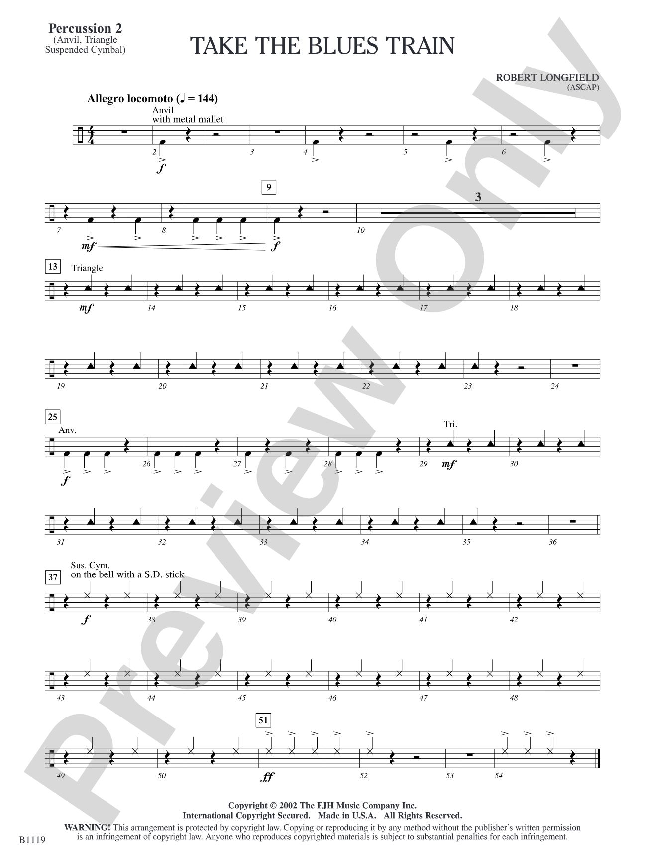 Take the Blues Train: Percussion 2