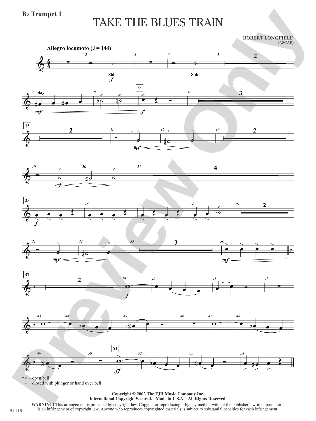 Take the Blues Train: B-flat Trumpet 1