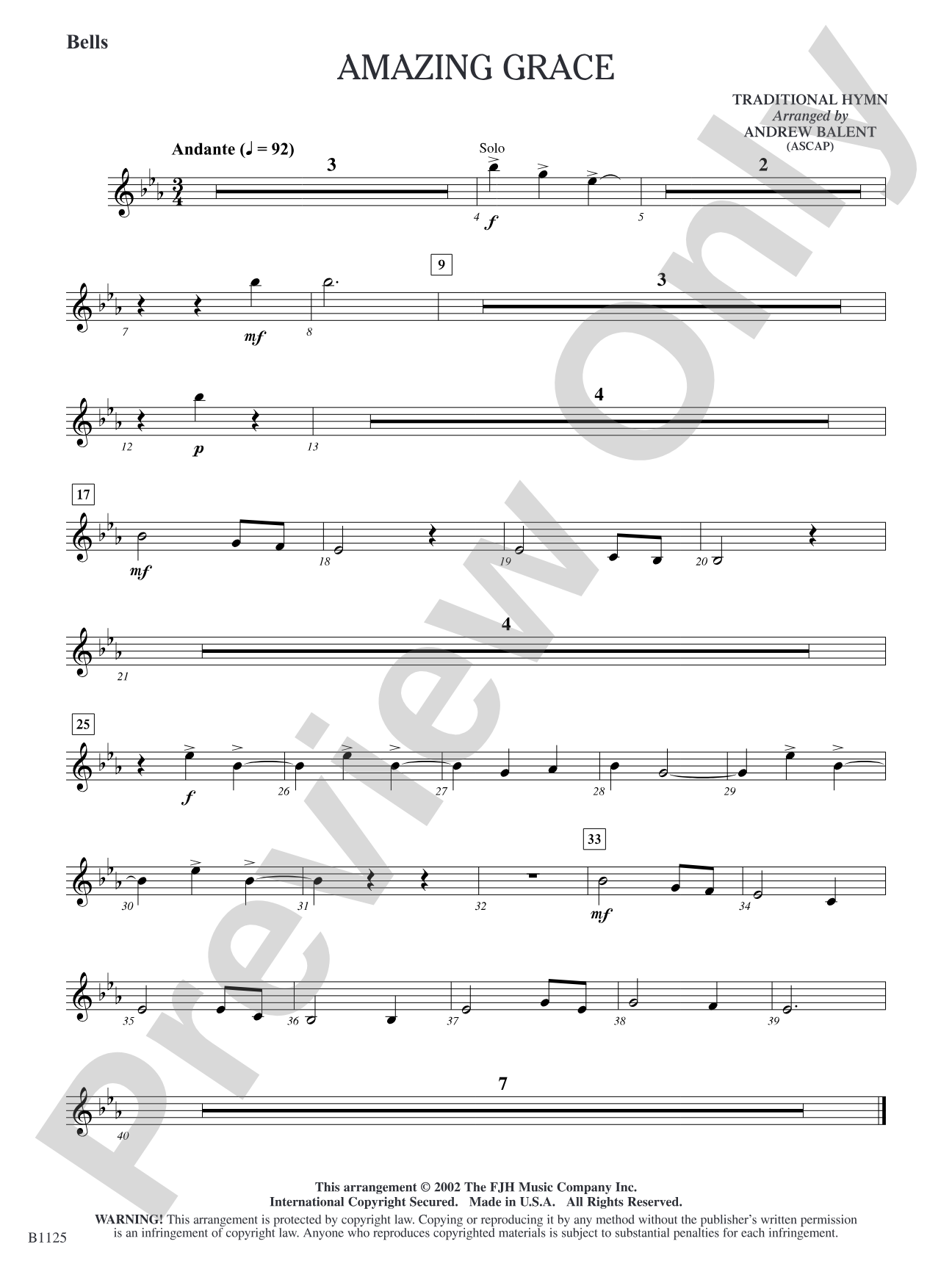 Amazing Grace: Bells