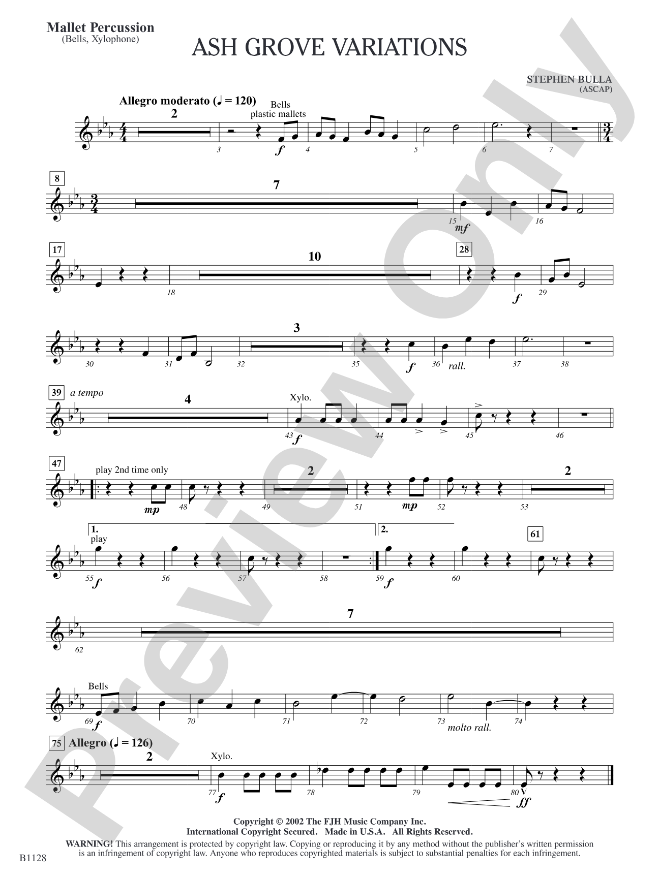 Ash Grove Variations: Mallet Percussion