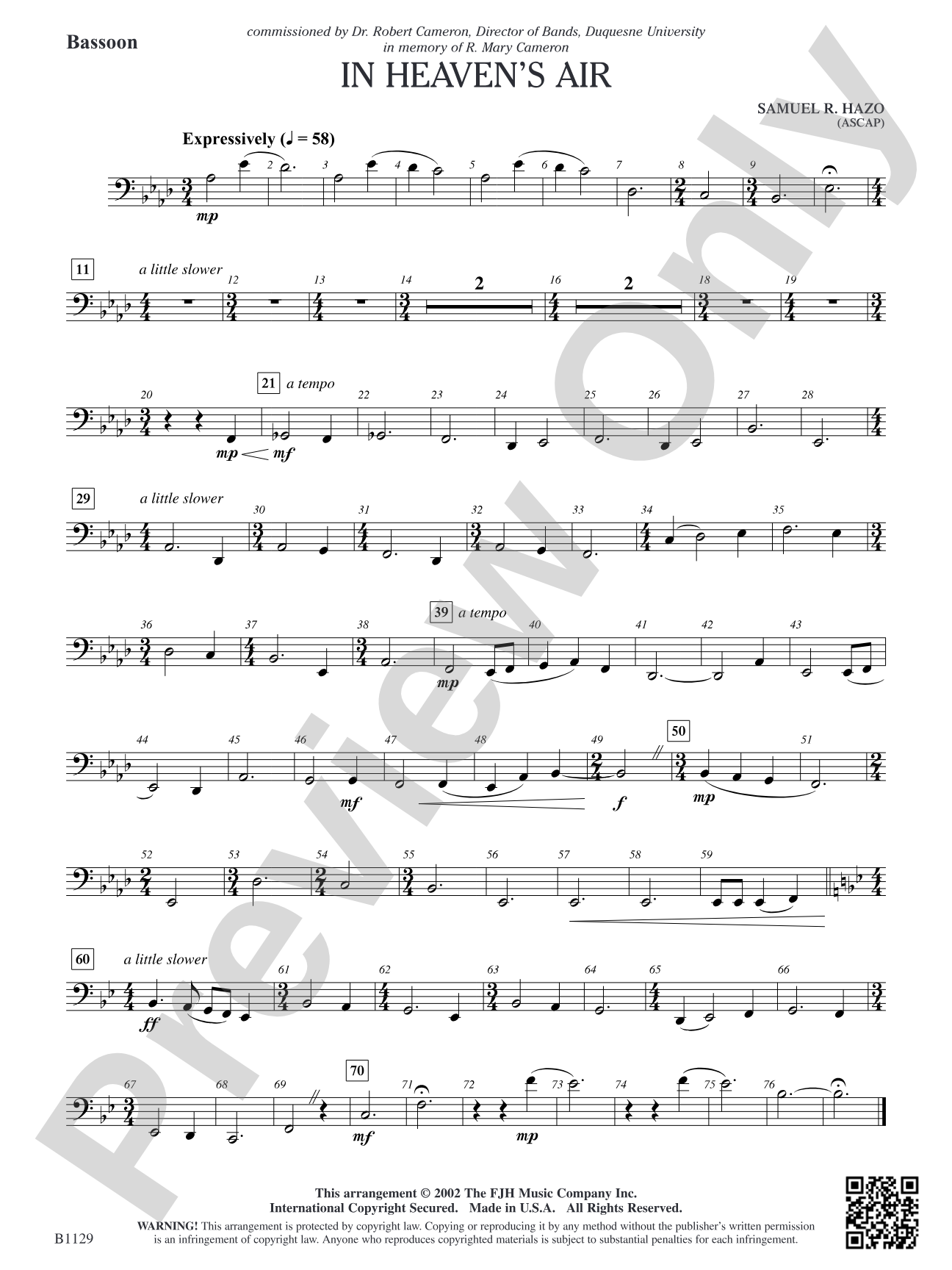 In Heaven's Air: Bassoon