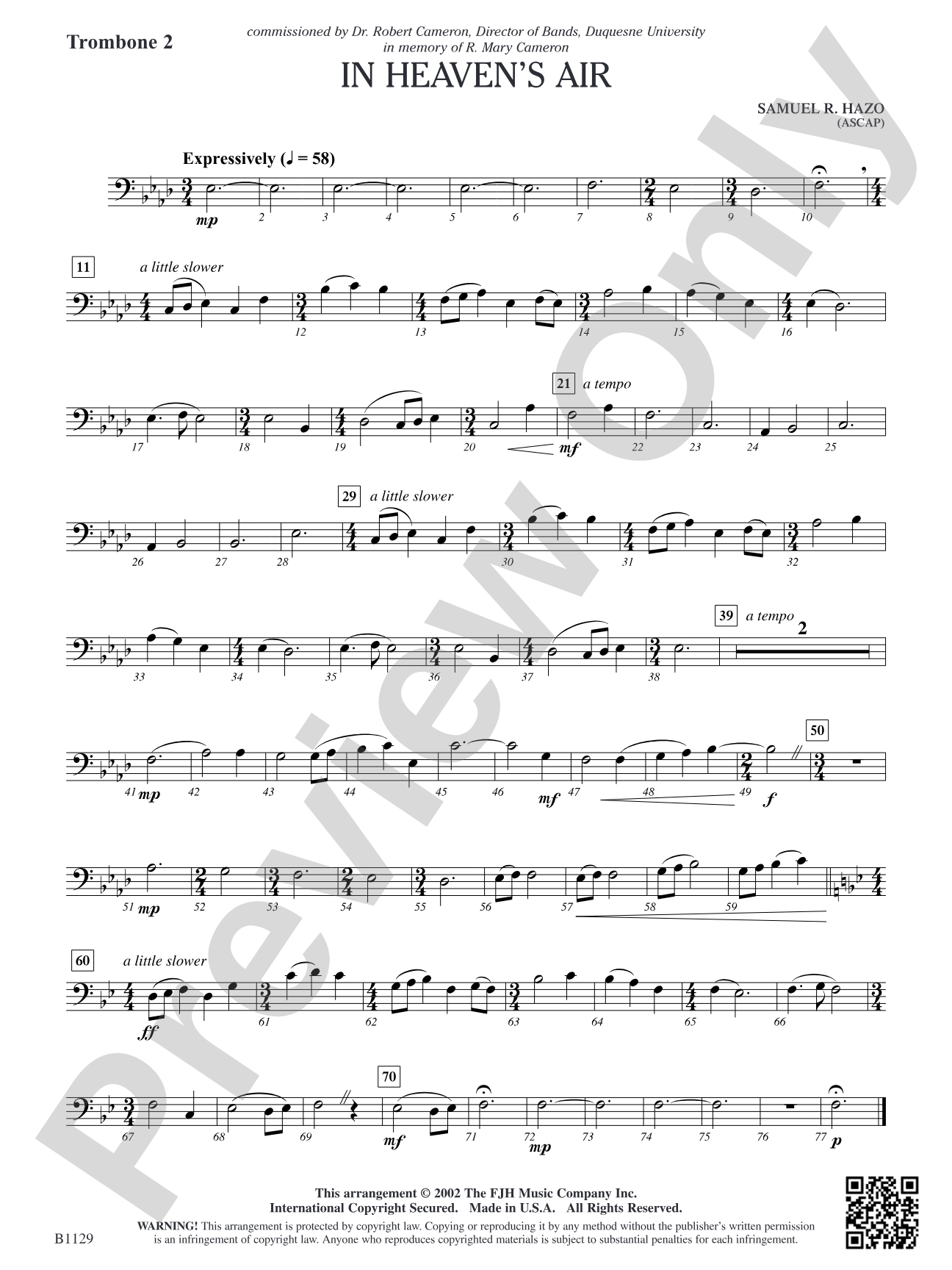 In Heaven's Air: Trombone 2