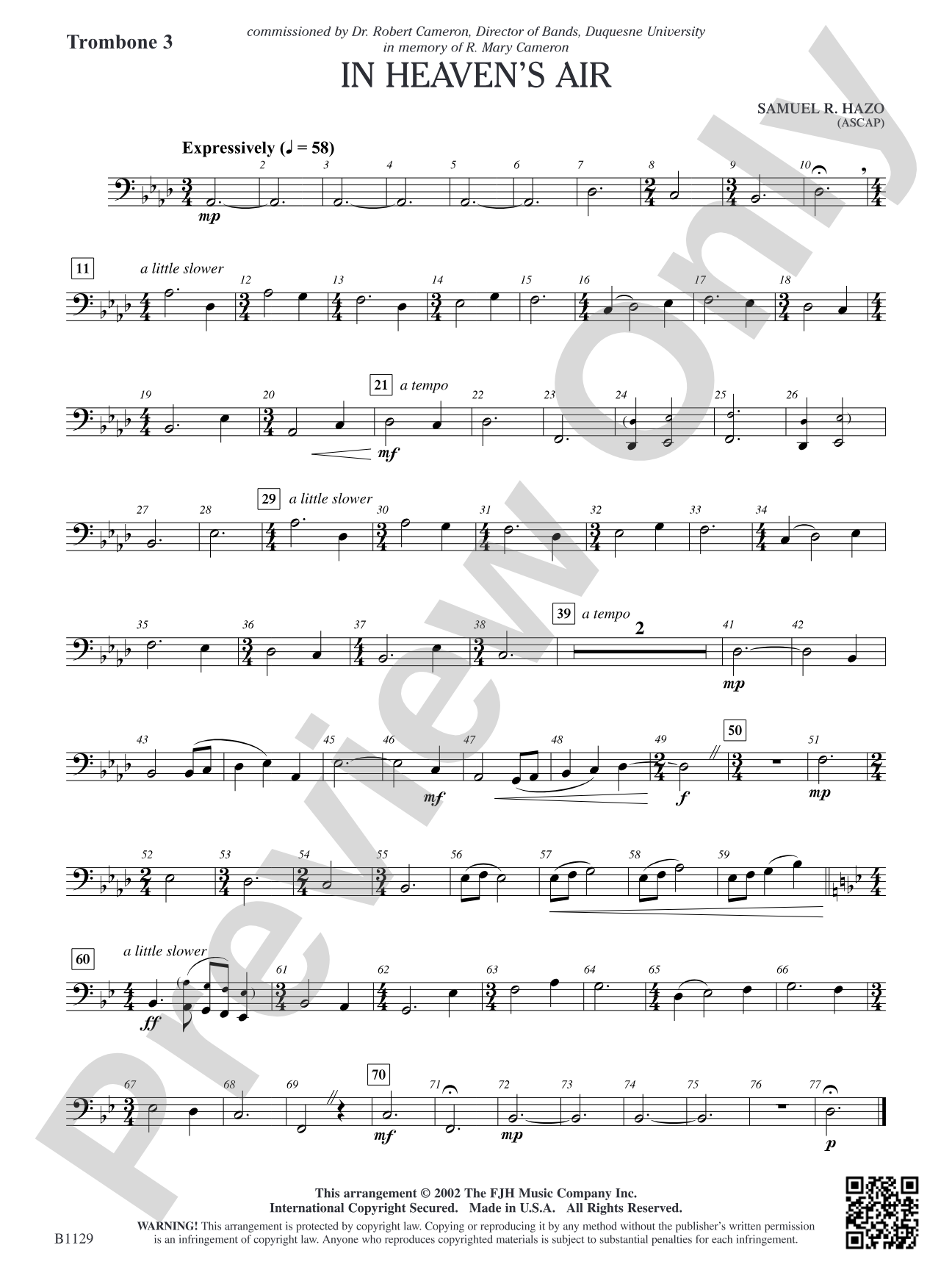 In Heaven's Air: Trombone 3