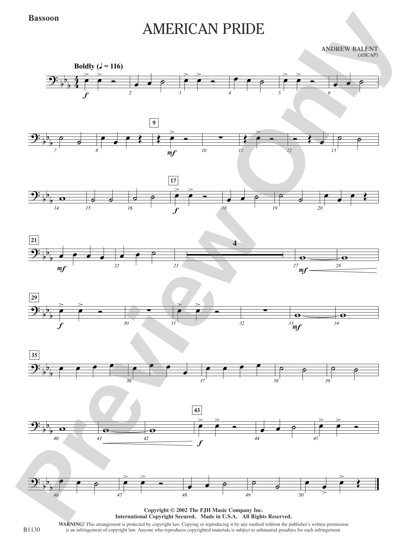 American Pride: Bassoon
