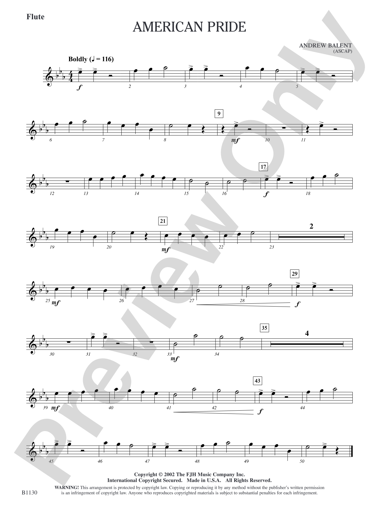 American Pride: Flute