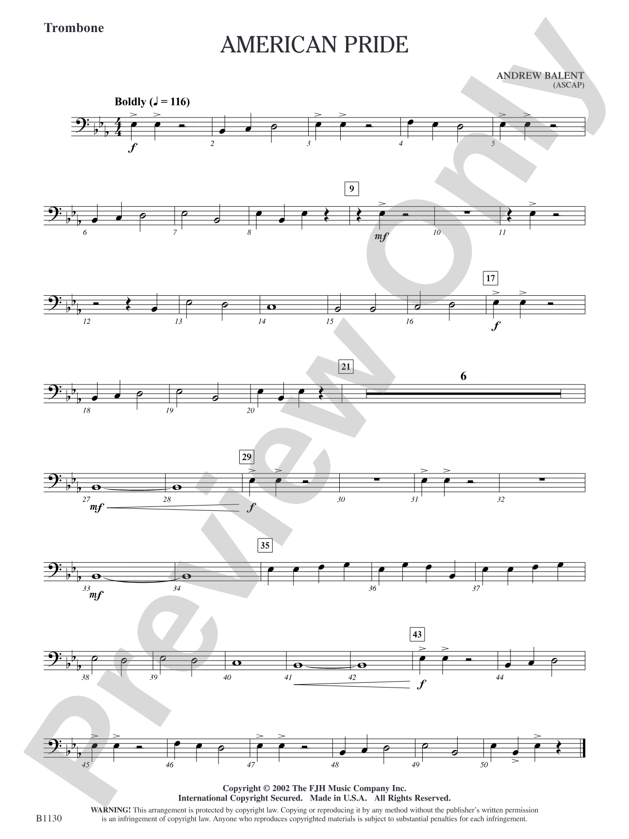 American Pride: Trombone