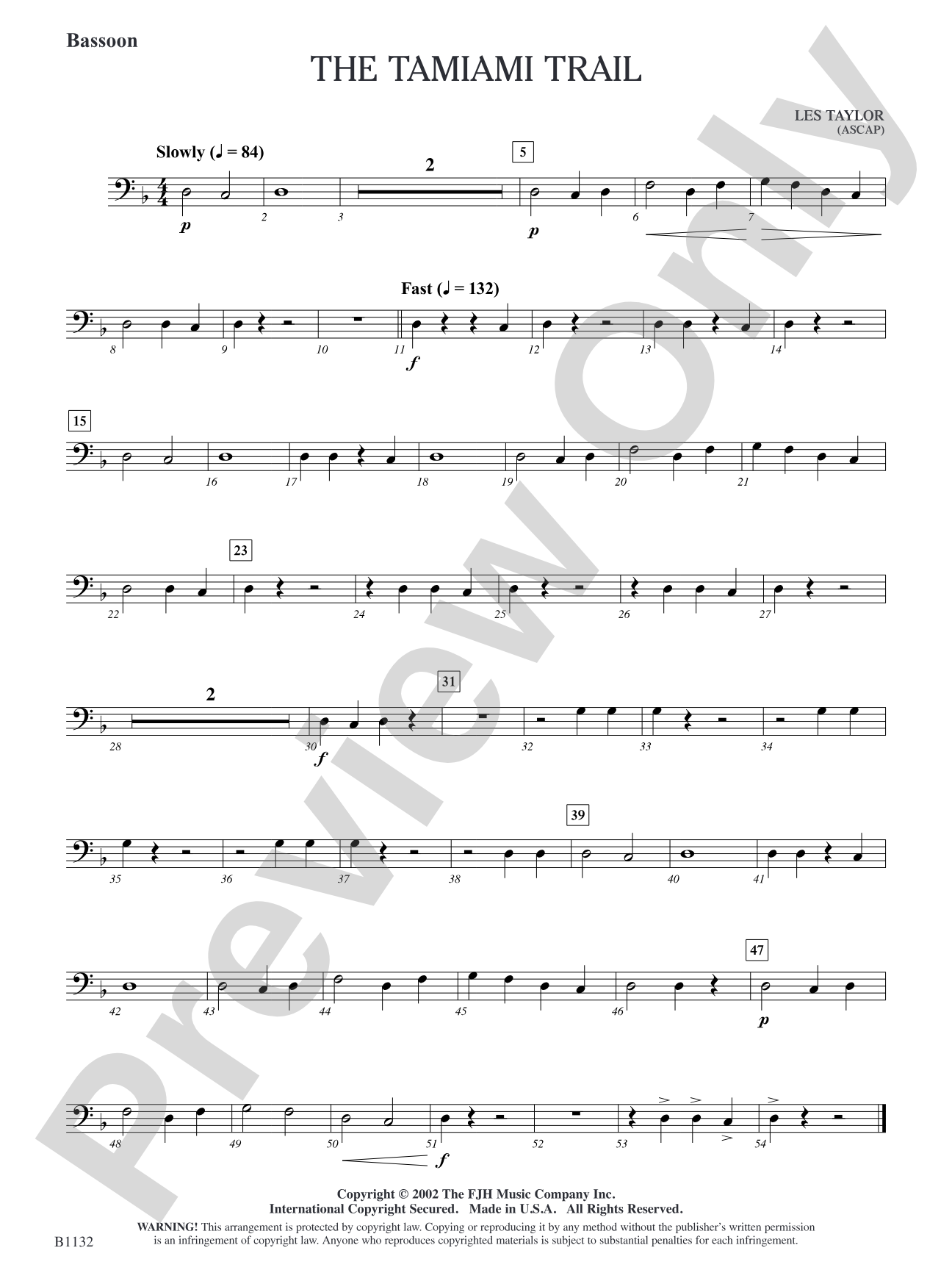 The Tamiami Trail: Bassoon