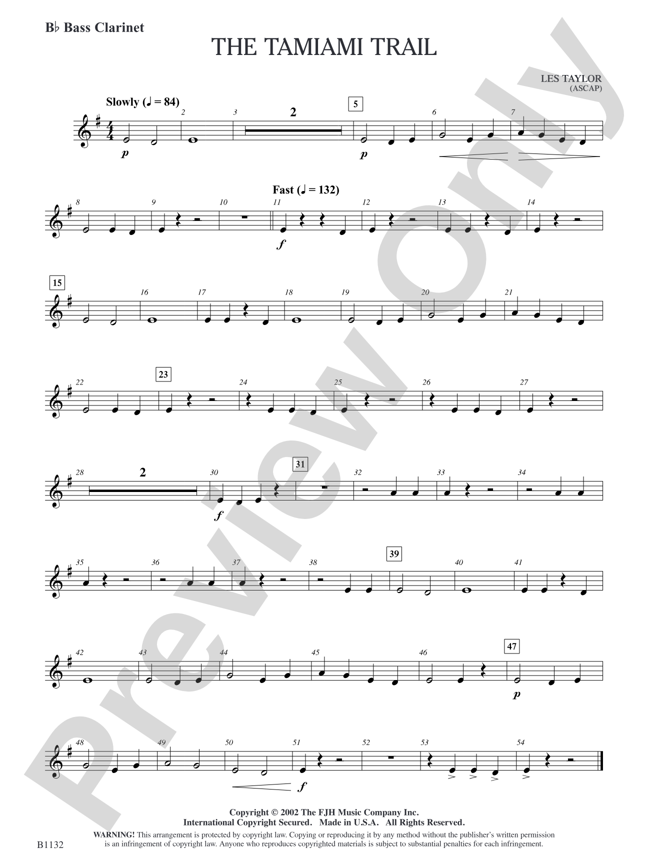 The Tamiami Trail: B-flat Bass Clarinet