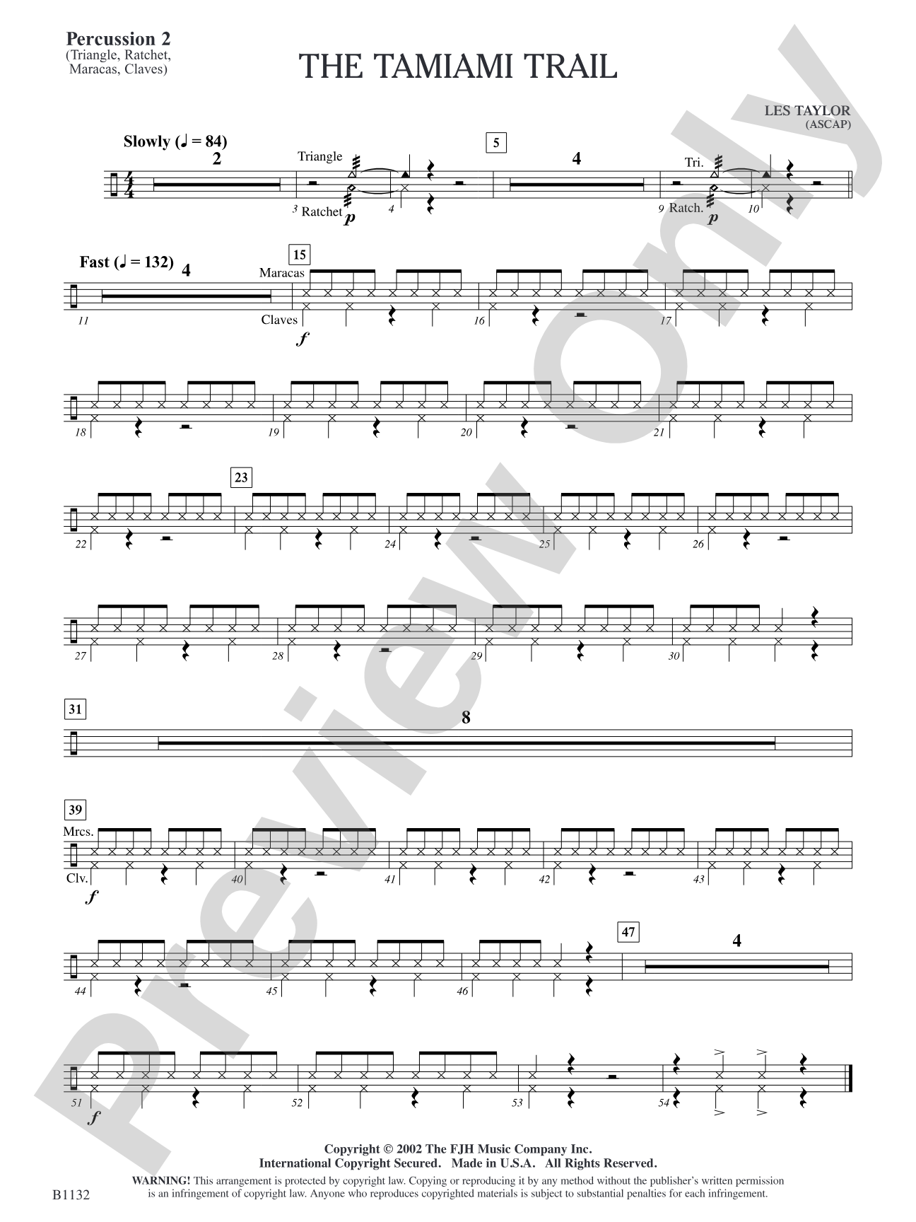 The Tamiami Trail: Percussion 2