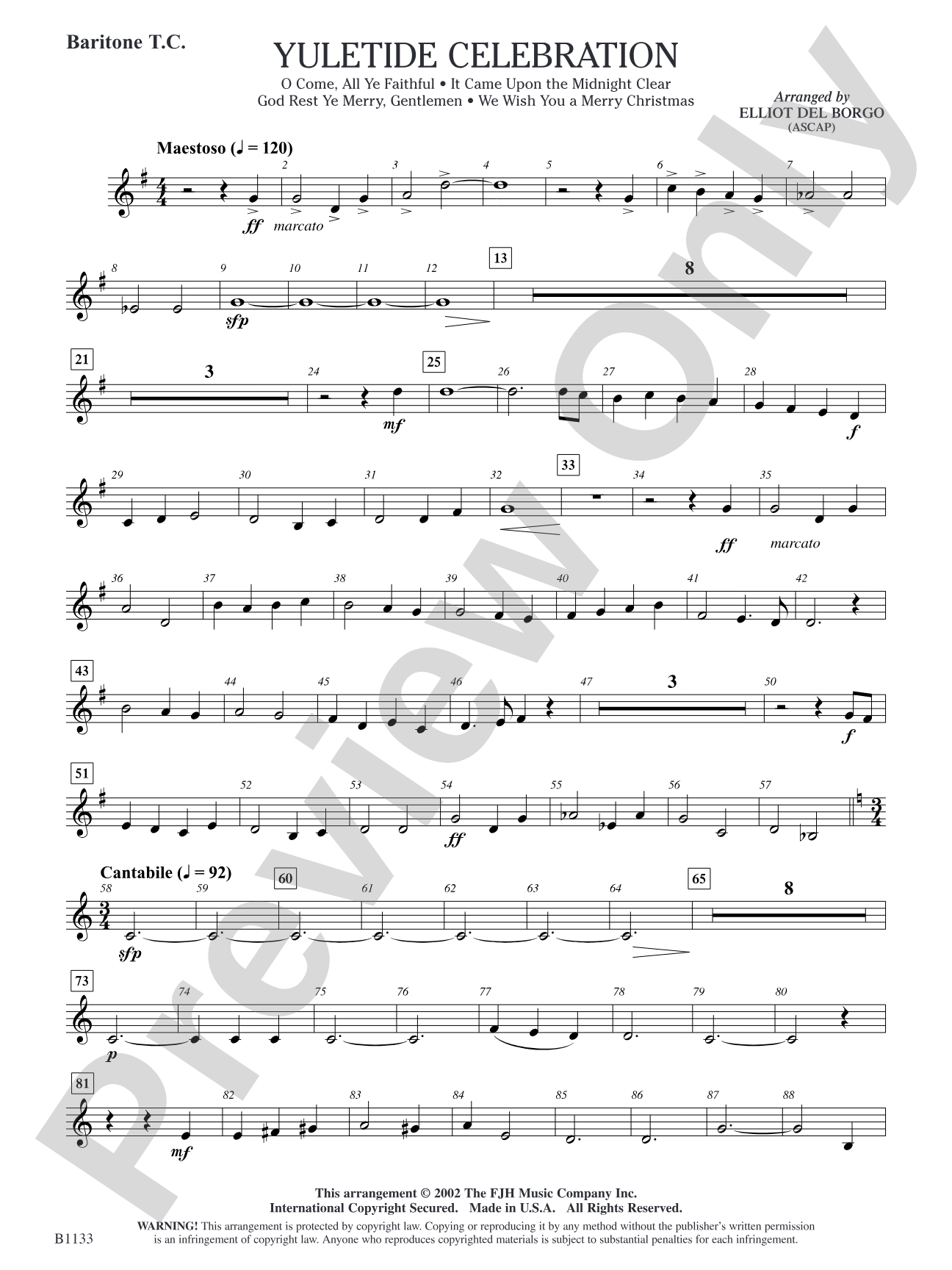 Yuletide Celebration: Baritone T.C.