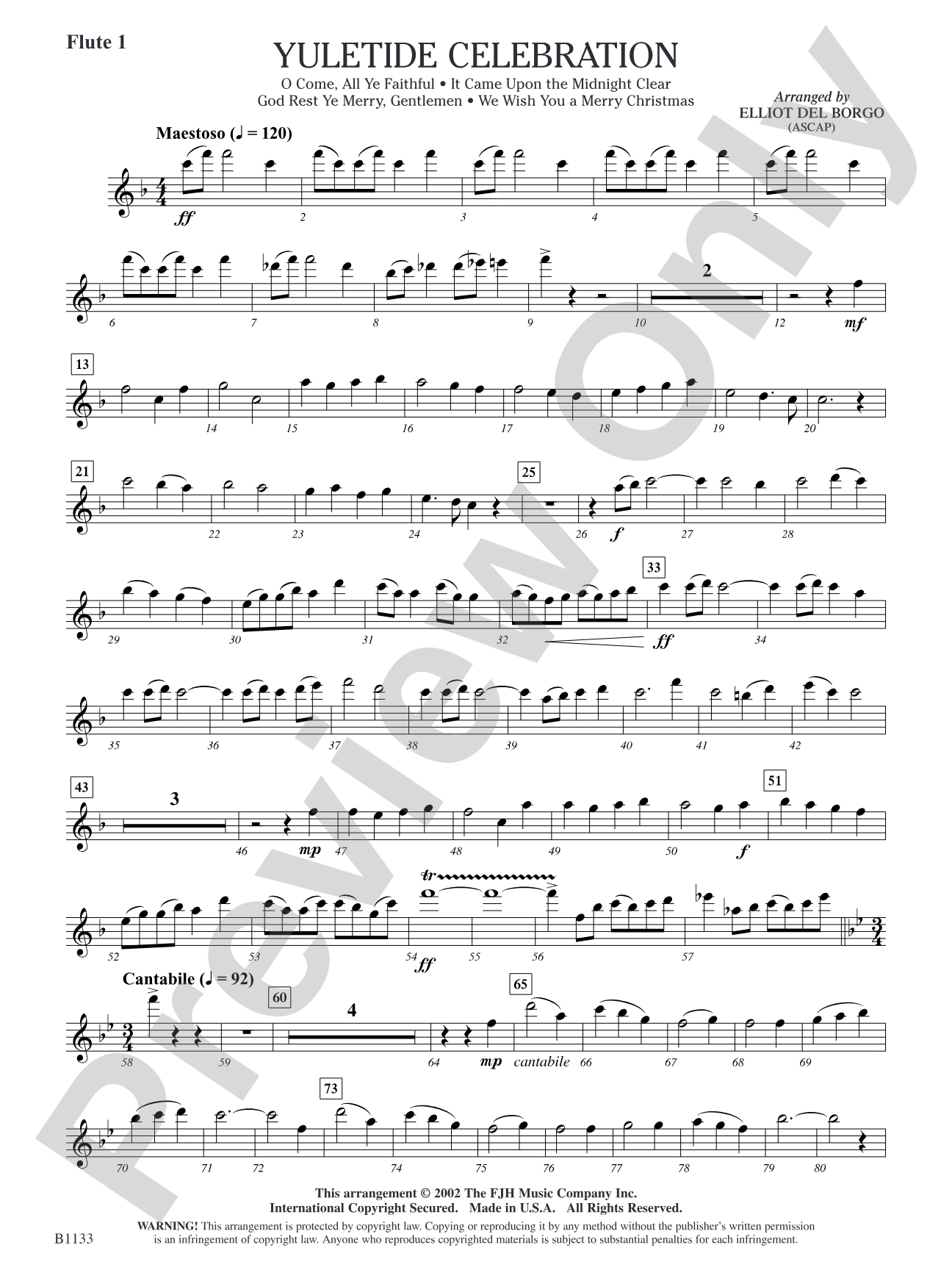 Yuletide Celebration: Flute 1
