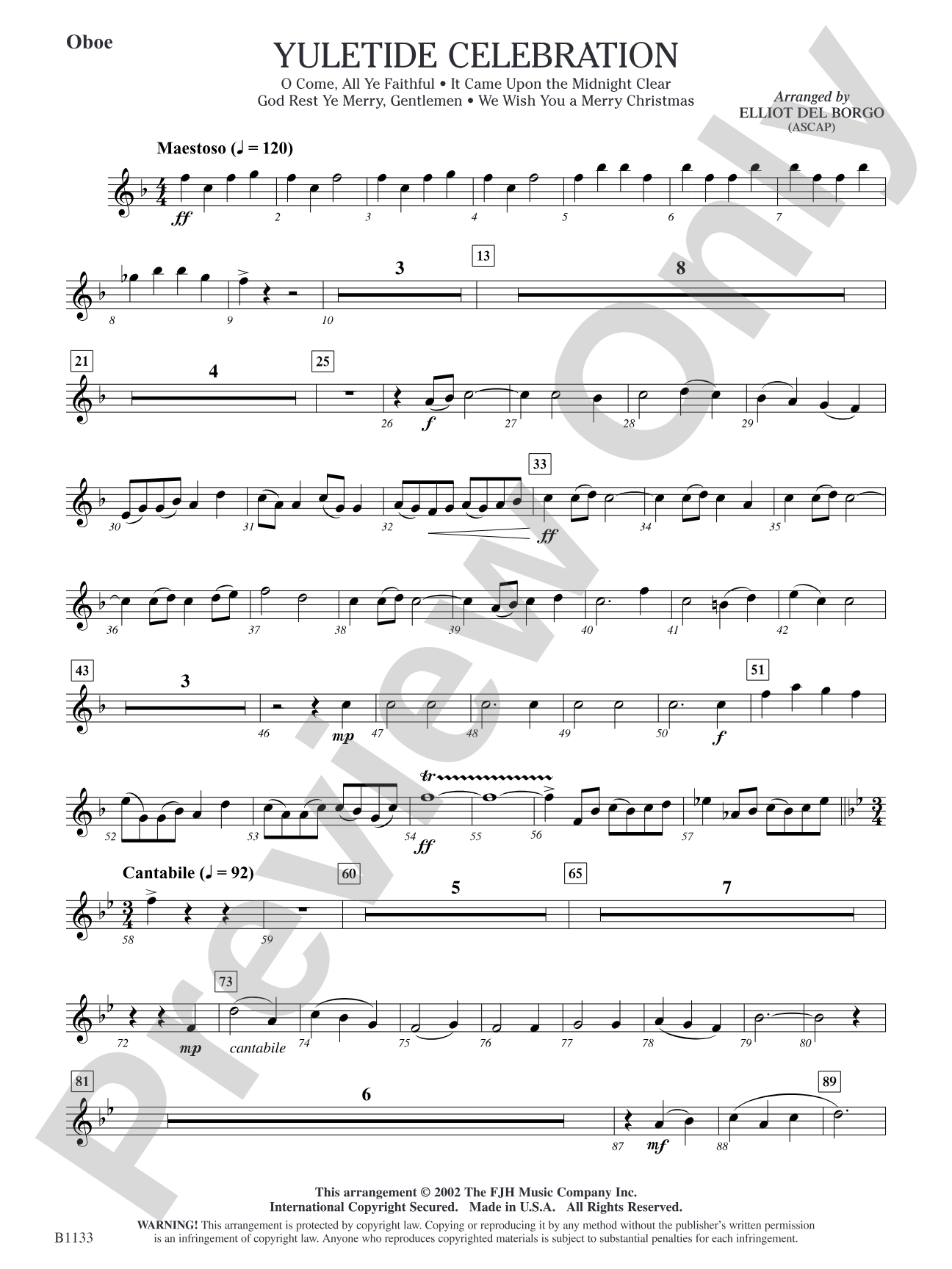 Yuletide Celebration: Oboe