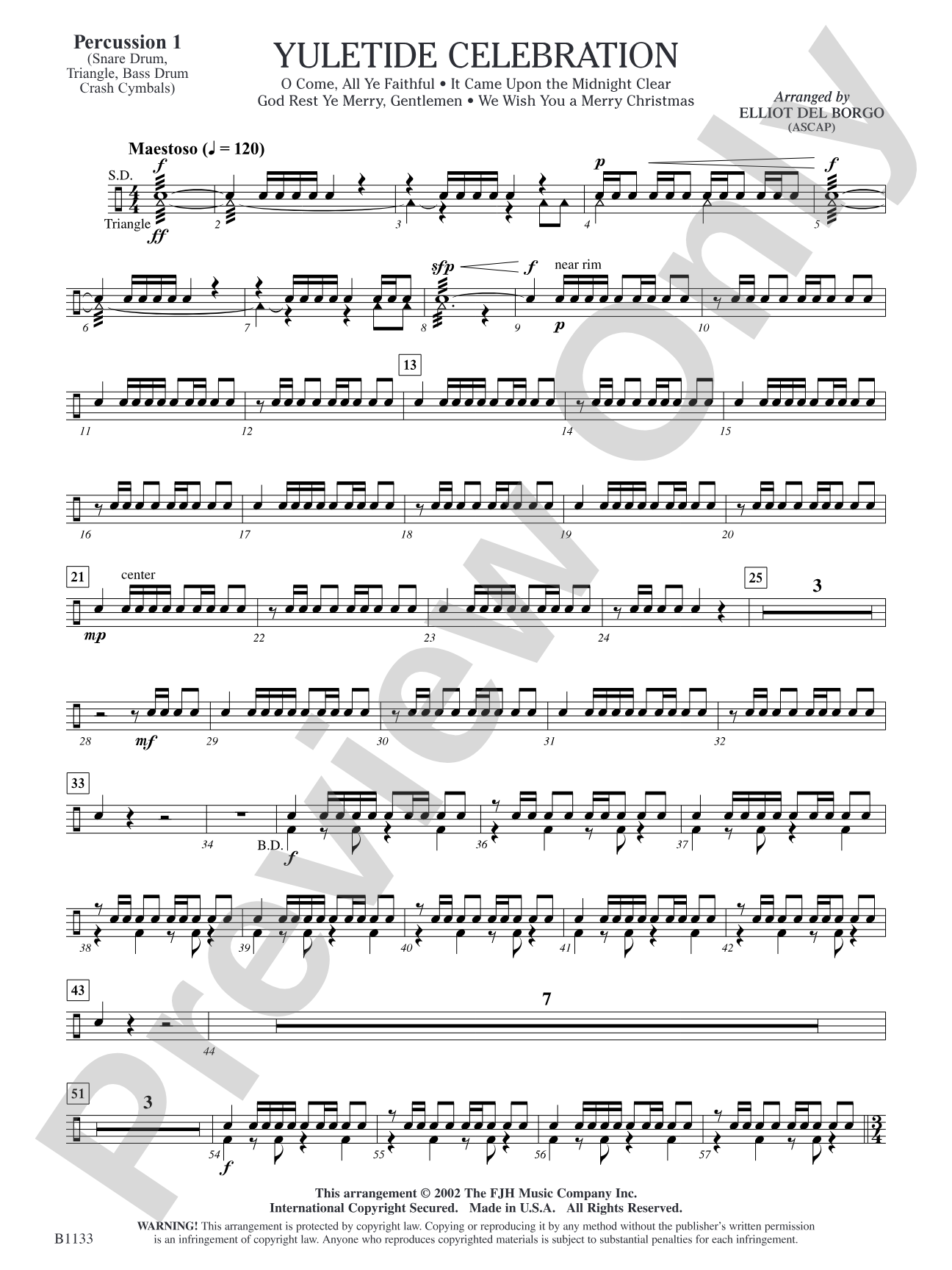 Yuletide Celebration: Percussion 1