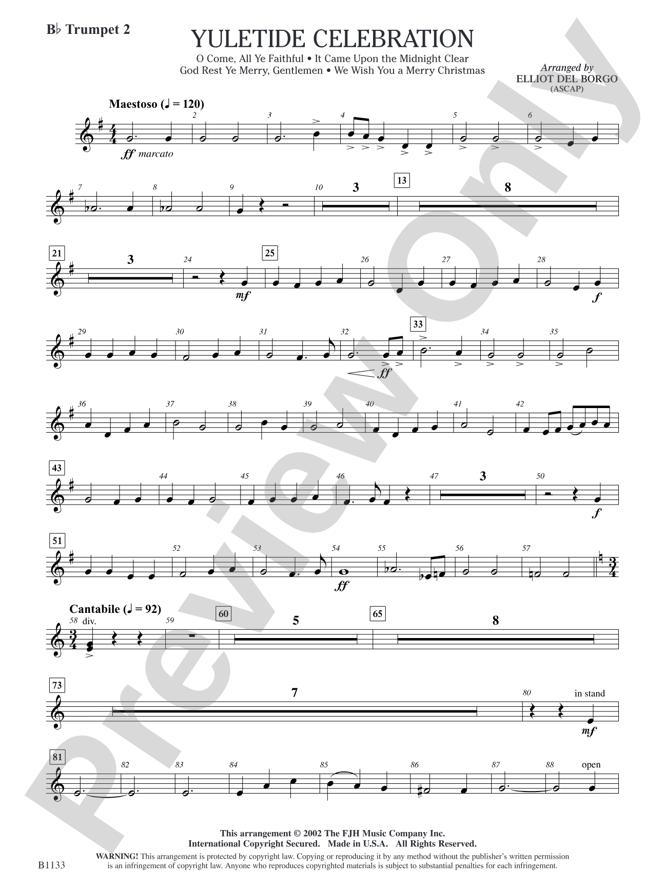 Yuletide Celebration: B-flat Trumpet 2