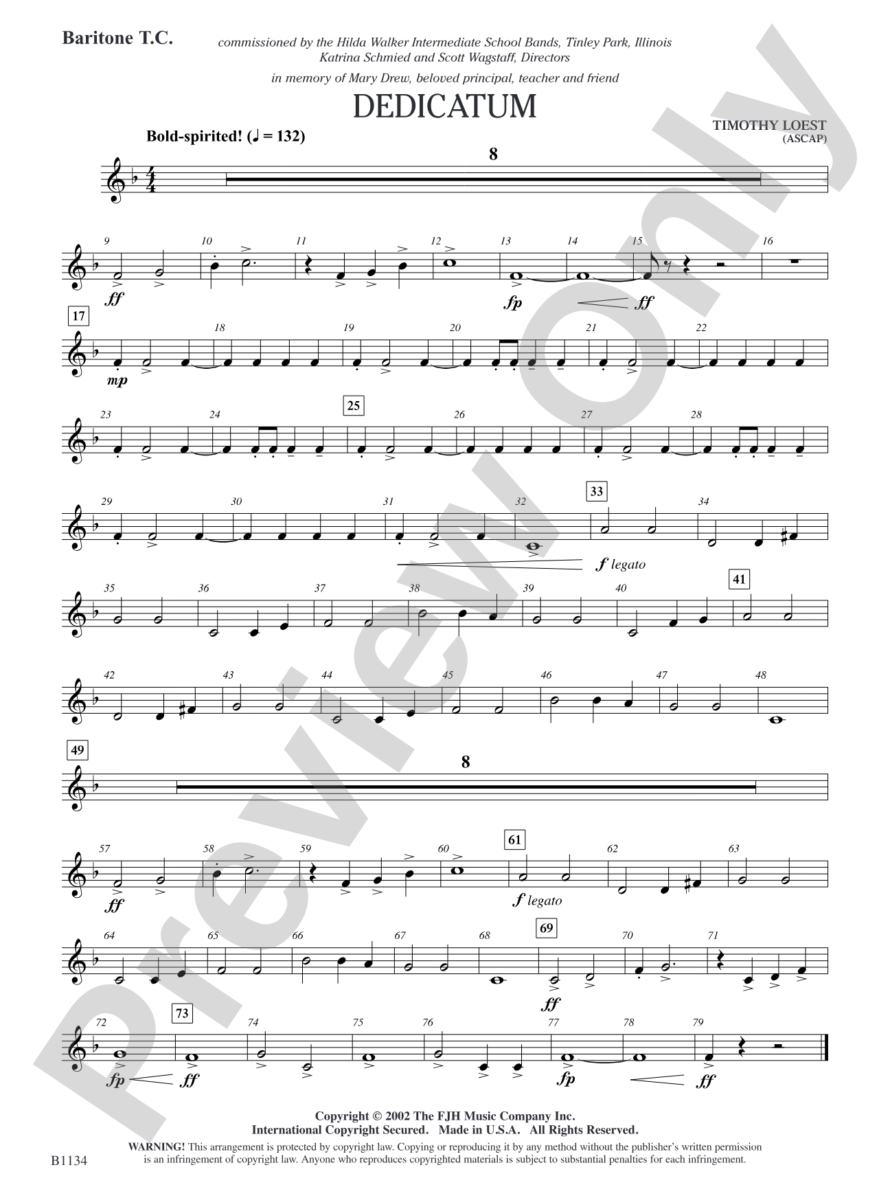 Dedicatum: Baritone T.C.