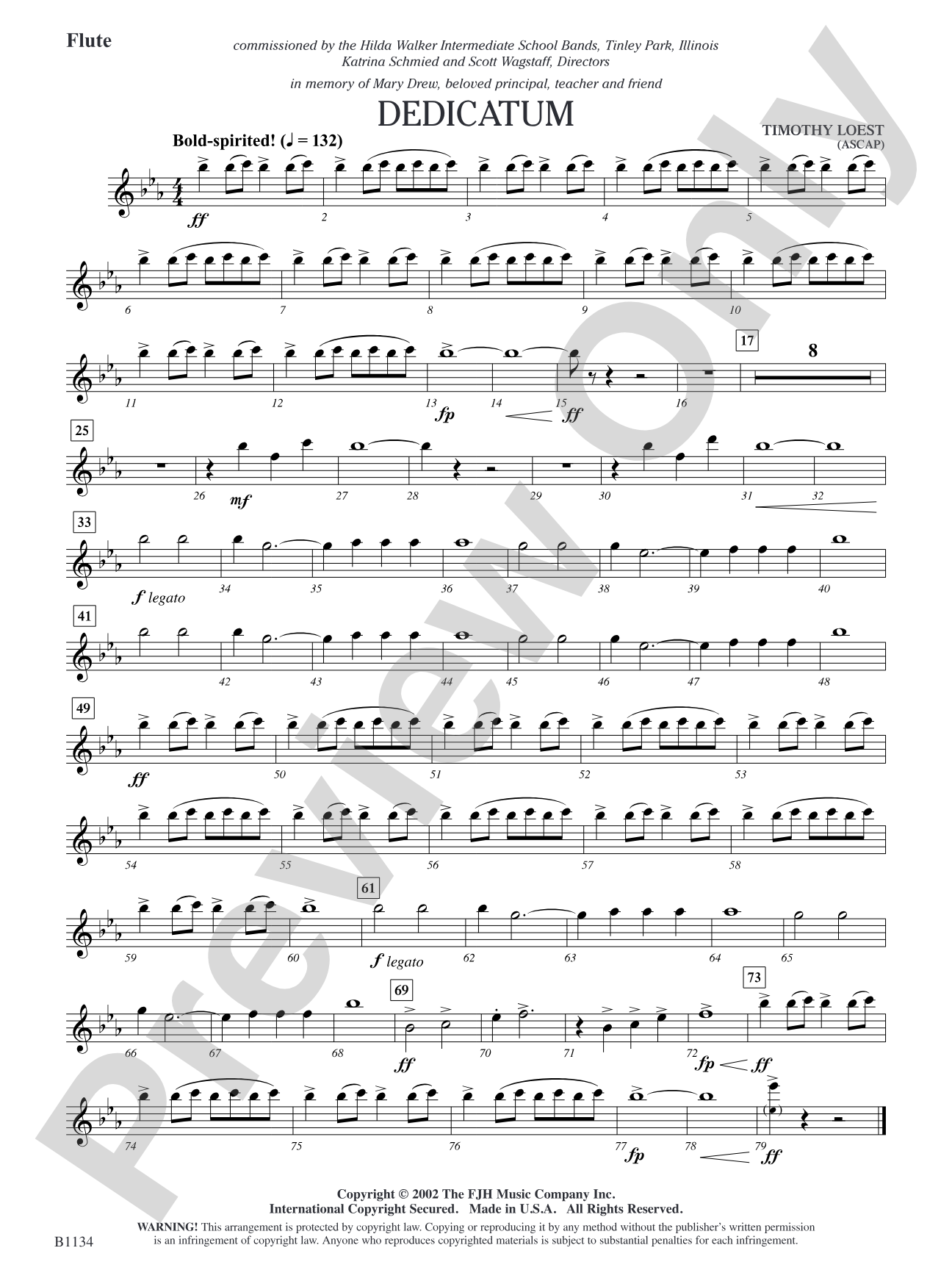 Dedicatum: Flute