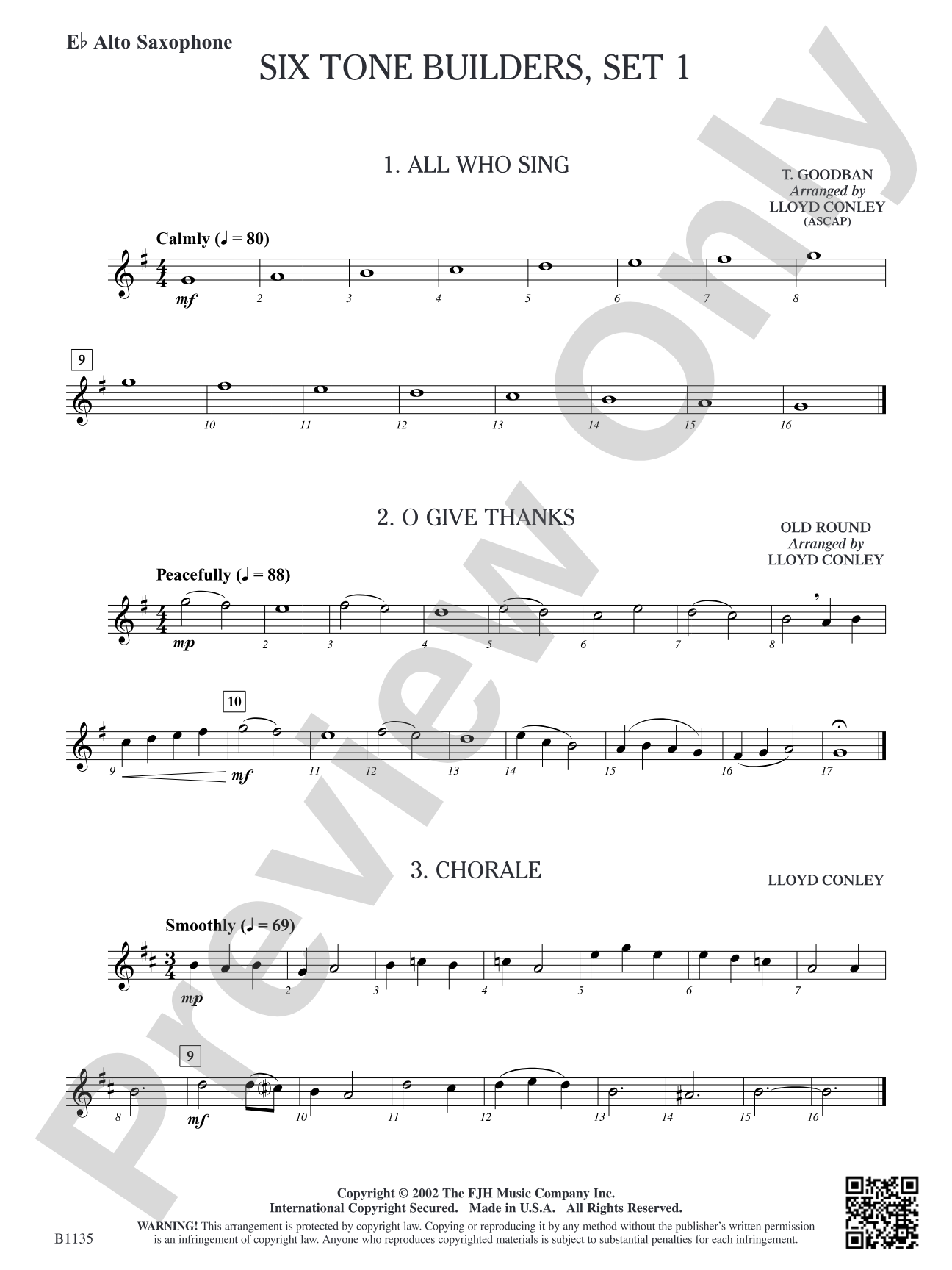 Six Tone Builders, Set 1: E-flat Alto Saxophone