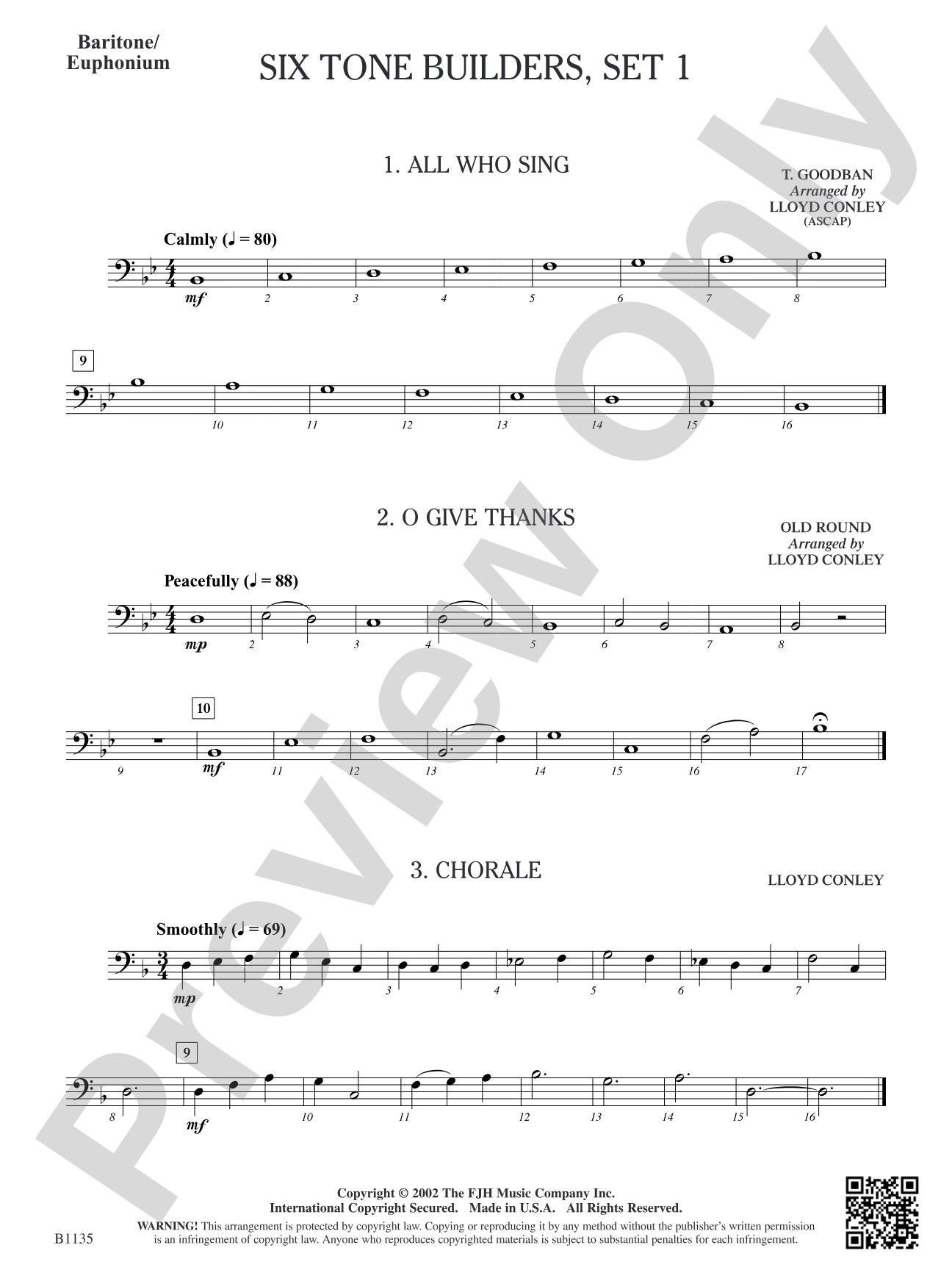 Six Tone Builders, Set 1: Baritone/Euphonium