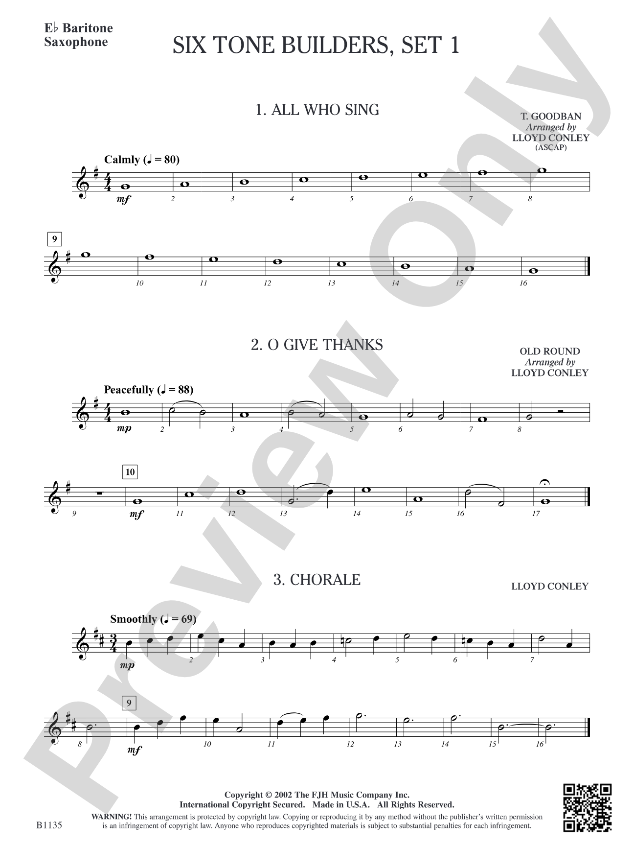 Six Tone Builders, Set 1: E-flat Baritone Saxophone