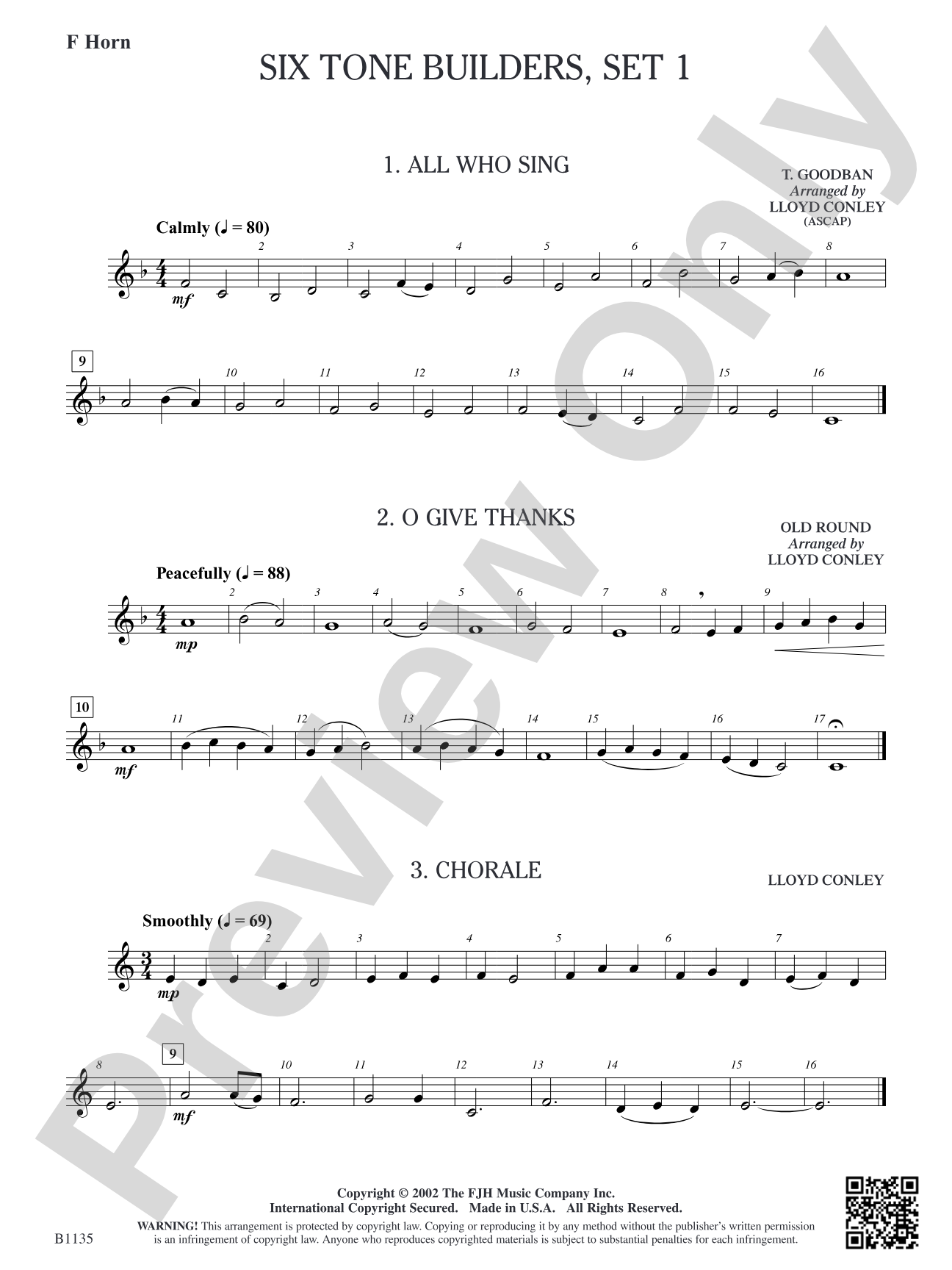 Six Tone Builders, Set 1: F Horn