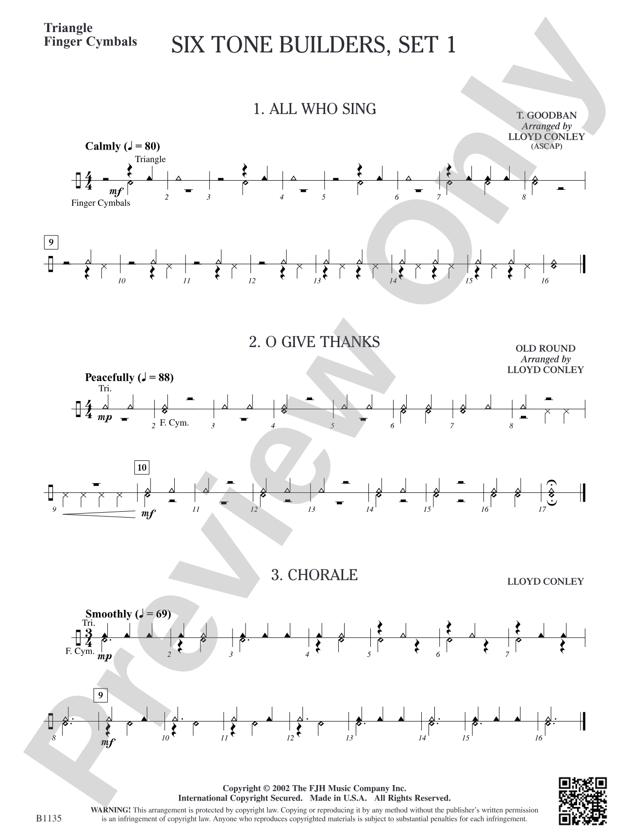 Six Tone Builders, Set 1: Triangle / Finger Cymbals