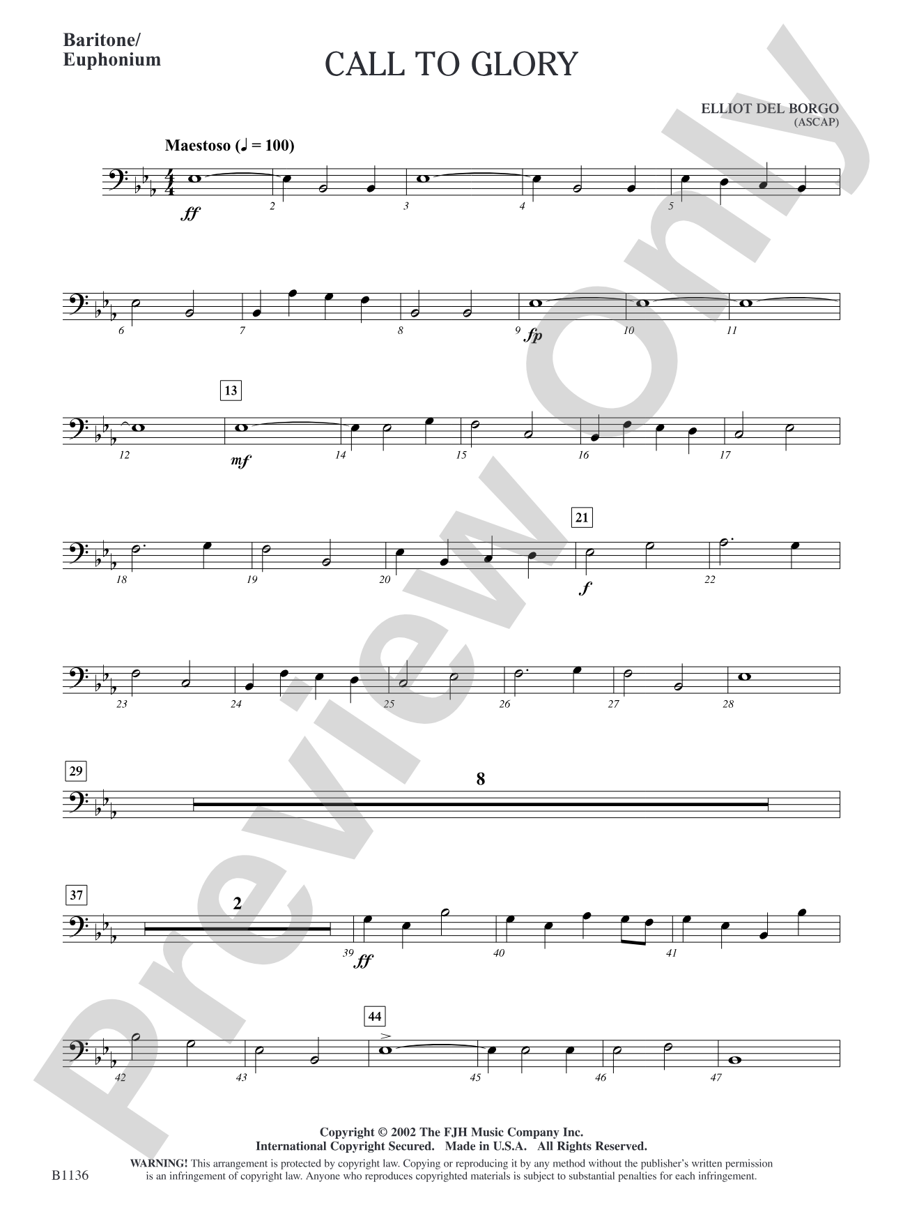 Call to Glory: Baritone/Euphonium