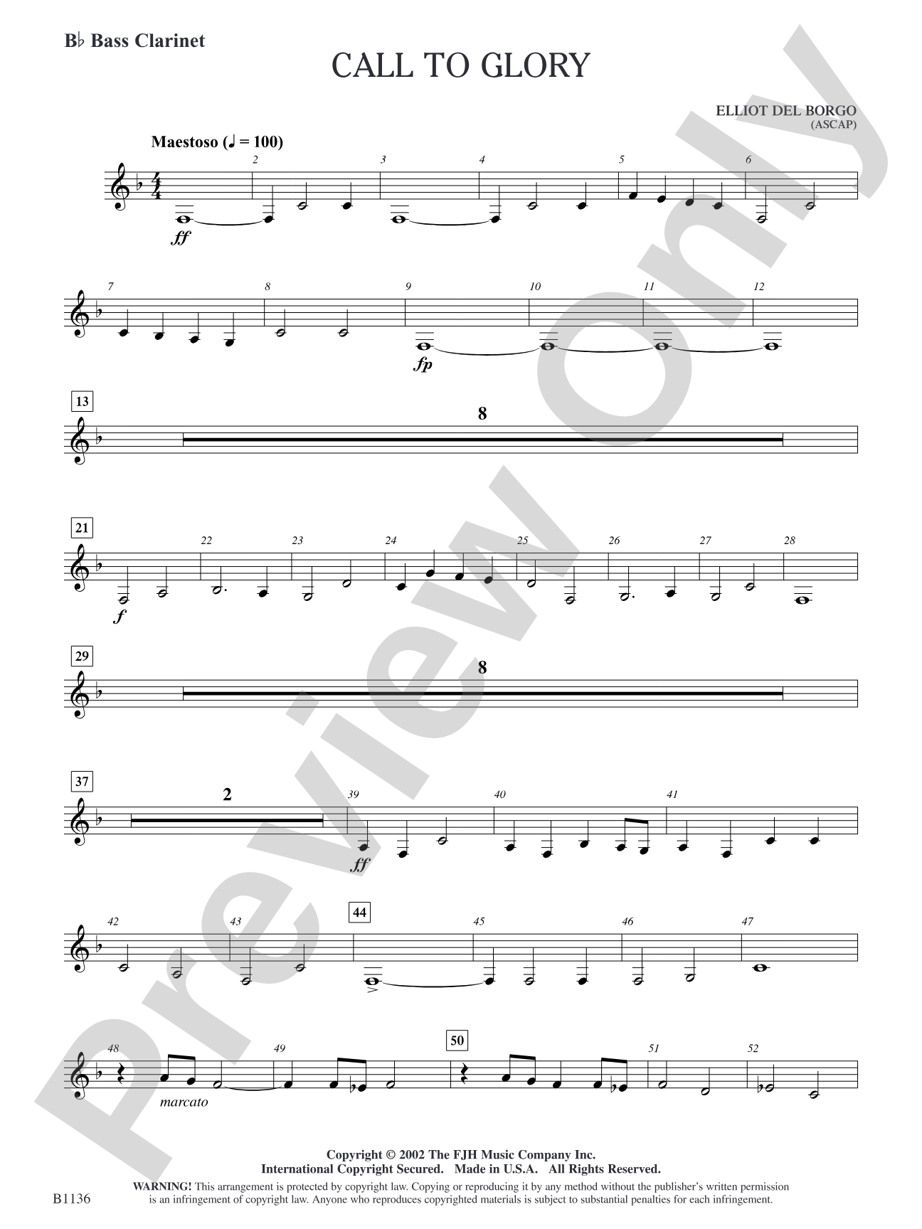 Call to Glory: B-flat Bass Clarinet