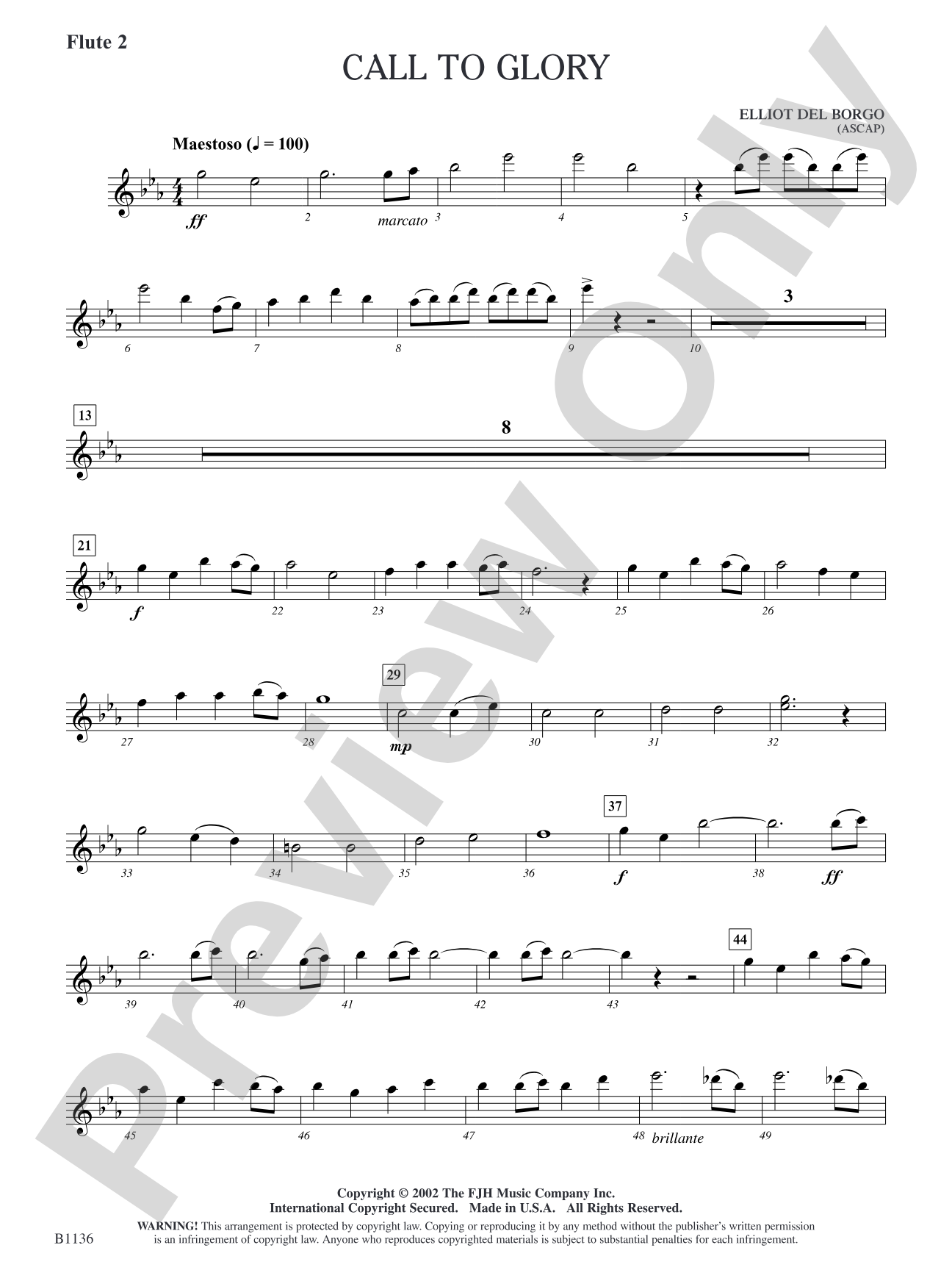 Call to Glory: Flute 2