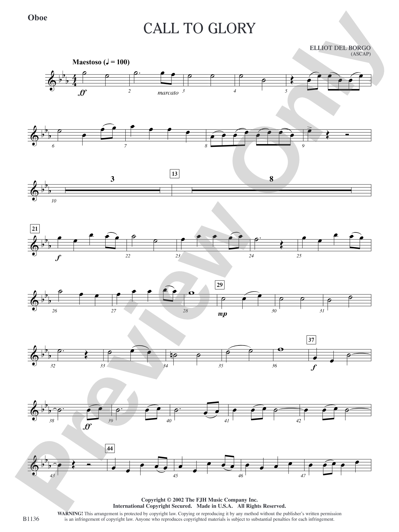 Call to Glory: Oboe