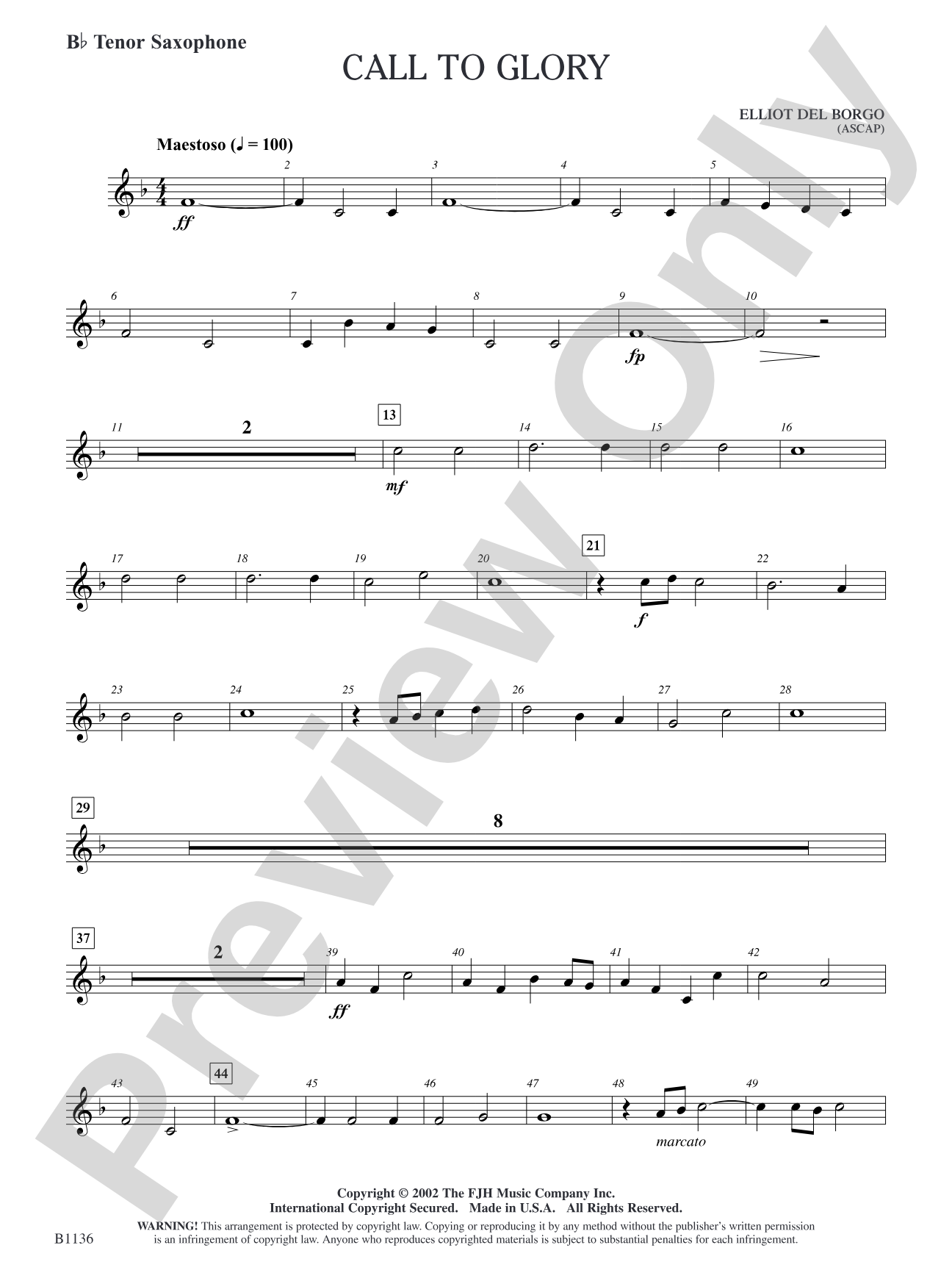 Call to Glory: B-flat Tenor Saxophone