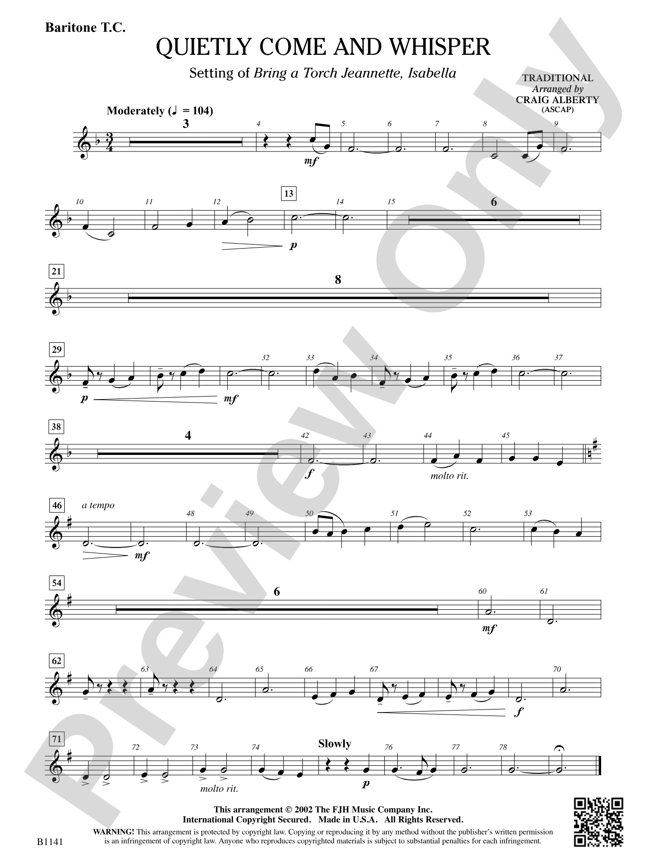 Quietly Come and Whisper: Baritone T.C.