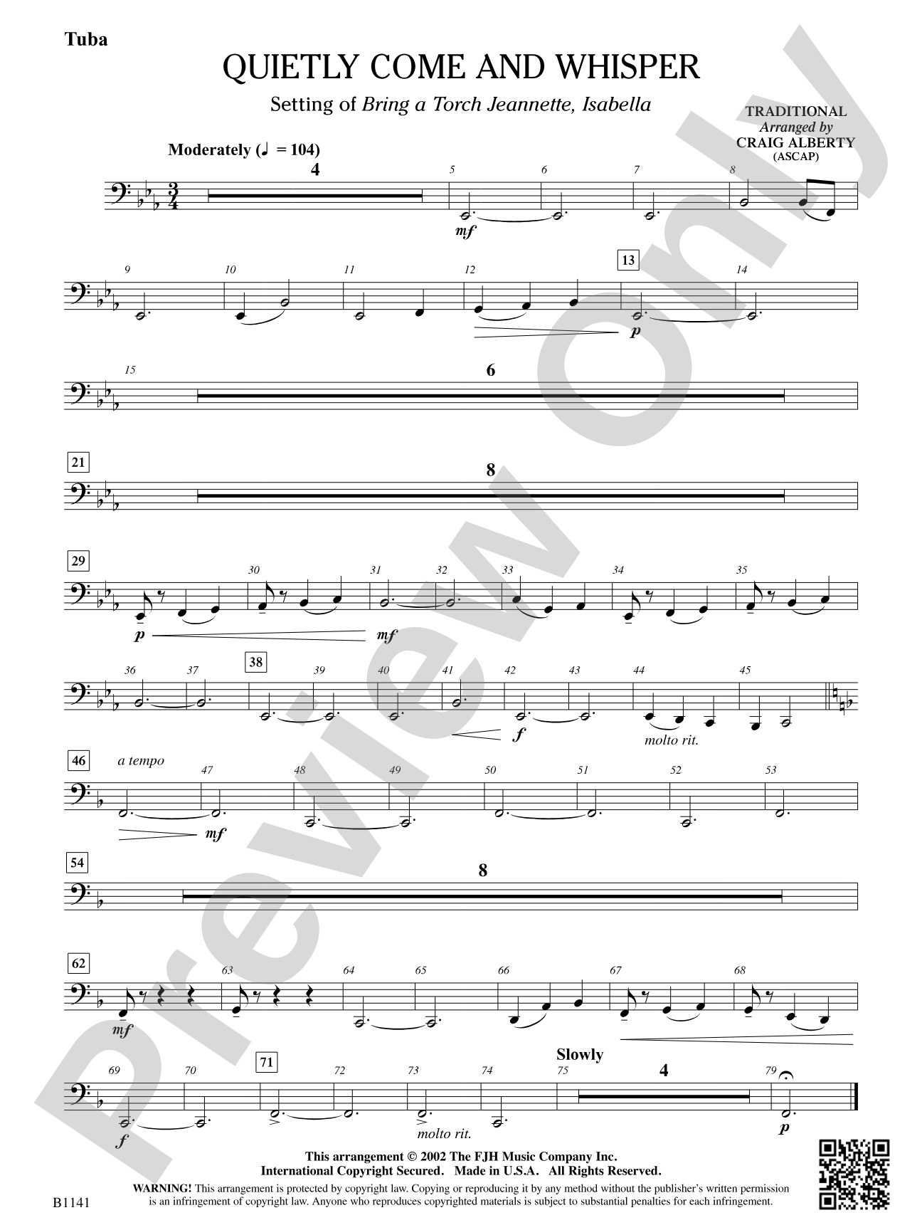 Quietly Come and Whisper: Tuba