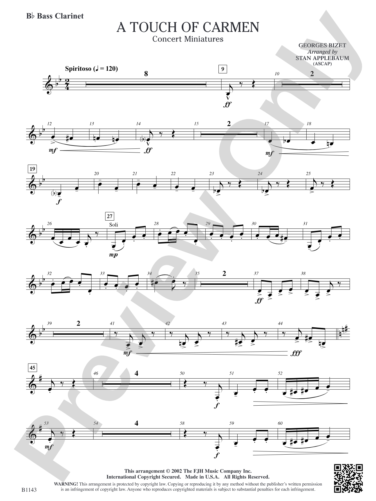 A Touch of Carmen: B-flat Bass Clarinet