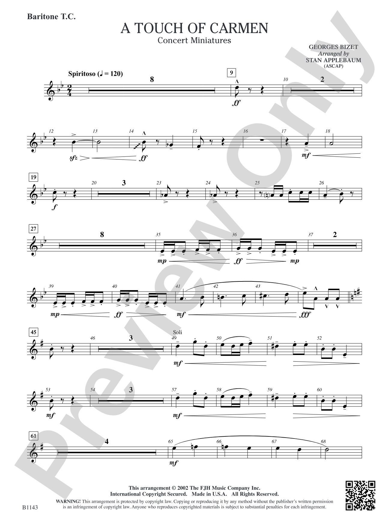 A Touch of Carmen: Baritone T.C.