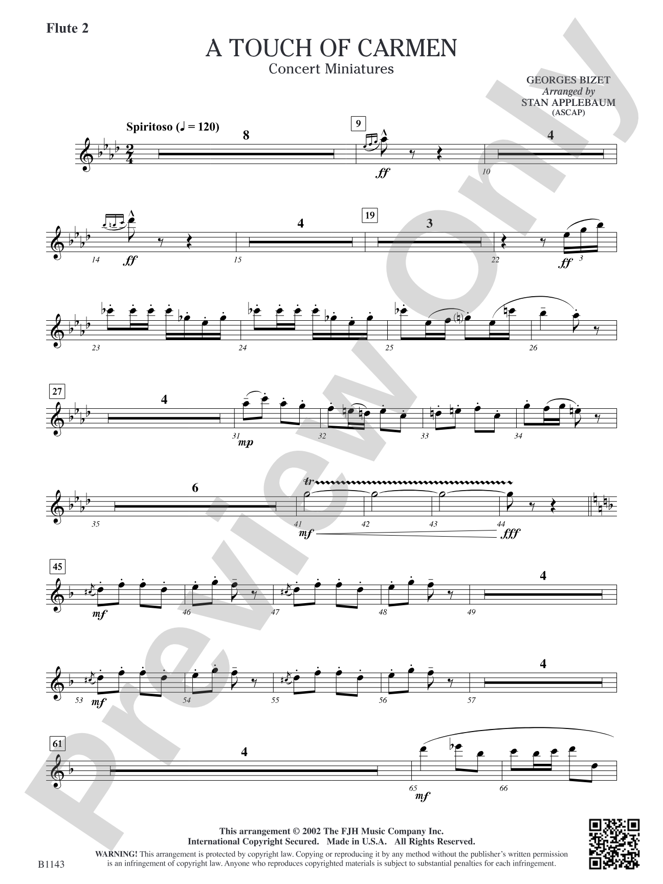 A Touch of Carmen: Flute 2