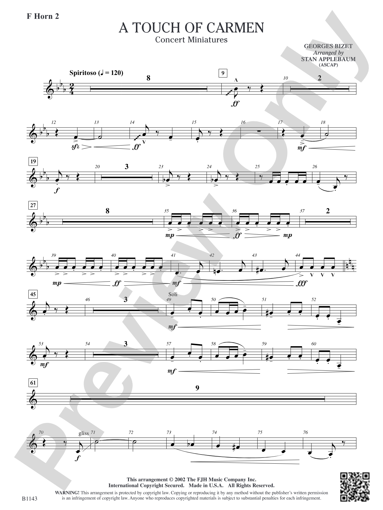 A Touch of Carmen: F Horn 2