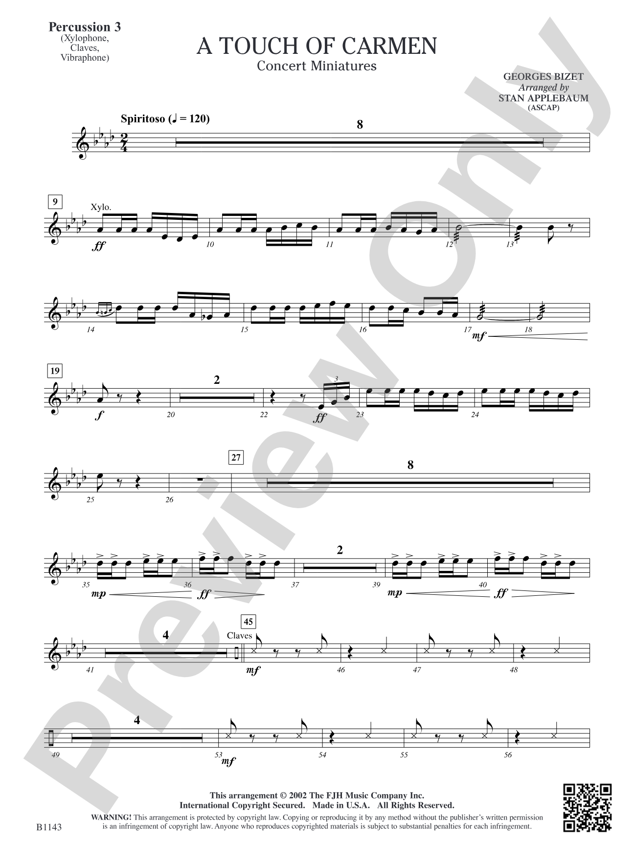 A Touch of Carmen: Percussion 3