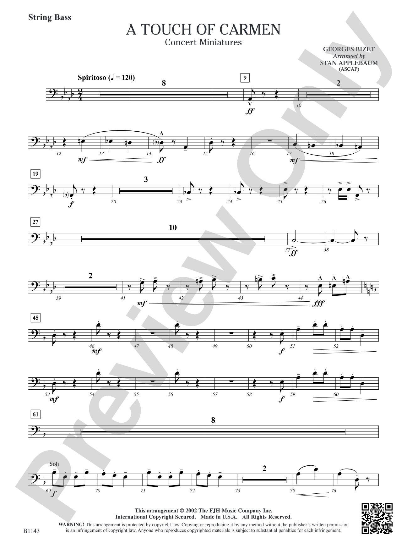 A Touch of Carmen: String Bass