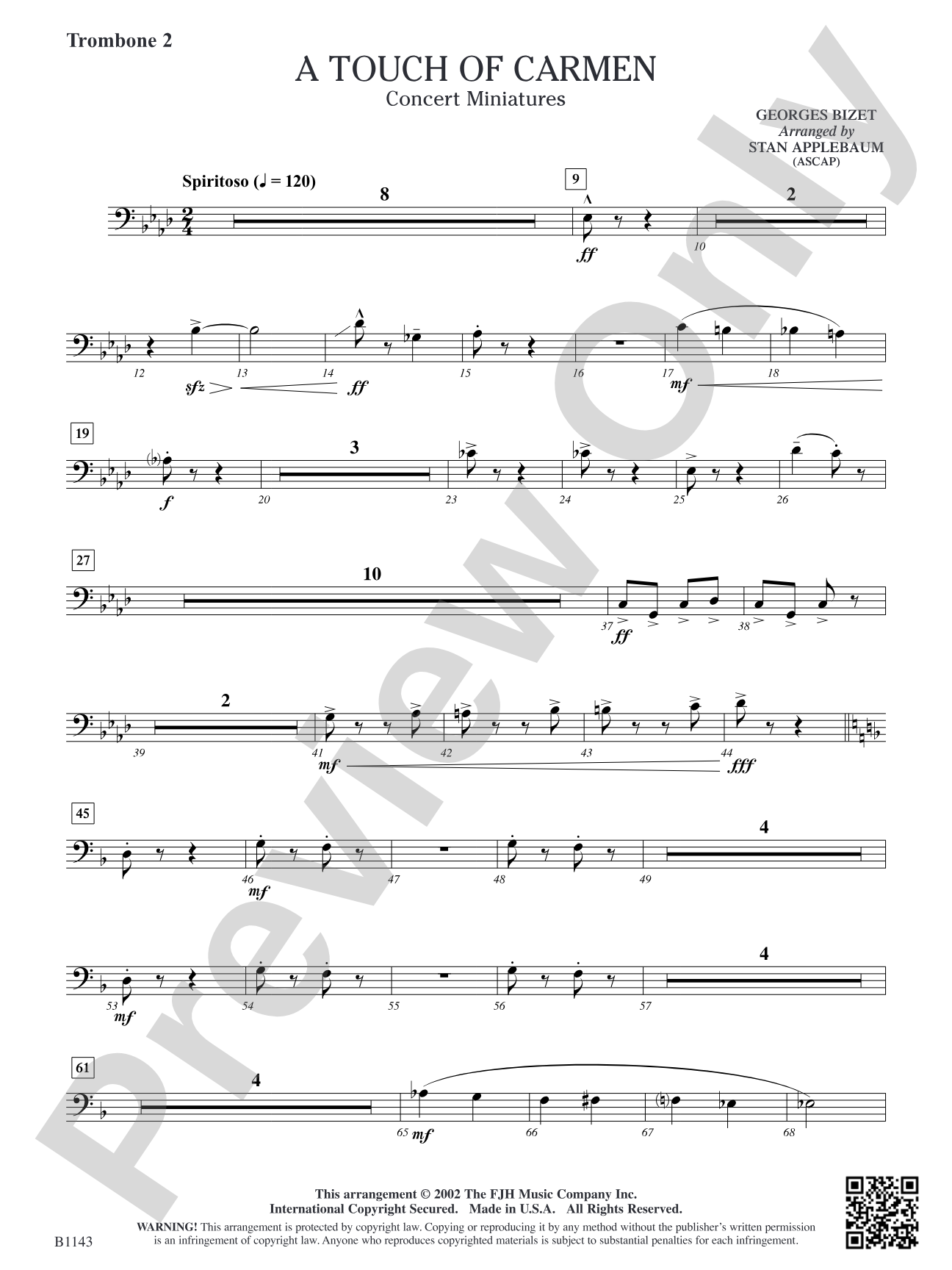 A Touch of Carmen: Trombone 2