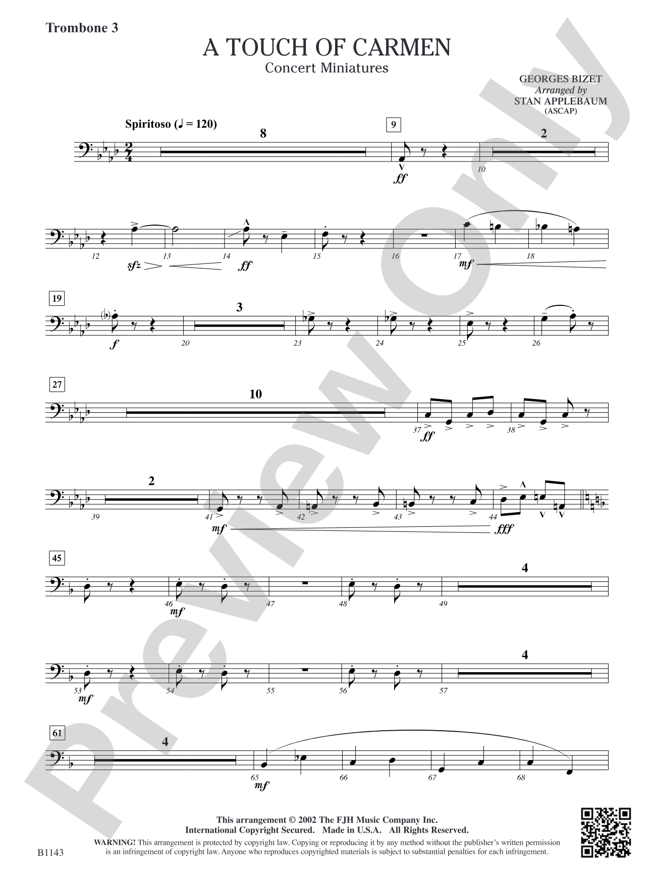 A Touch of Carmen: Trombone 3