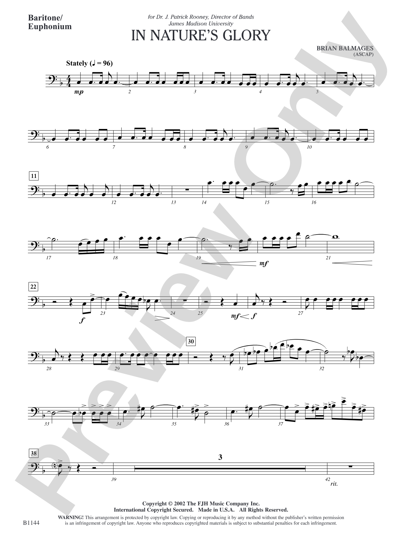In Nature's Glory: Baritone/Euphonium