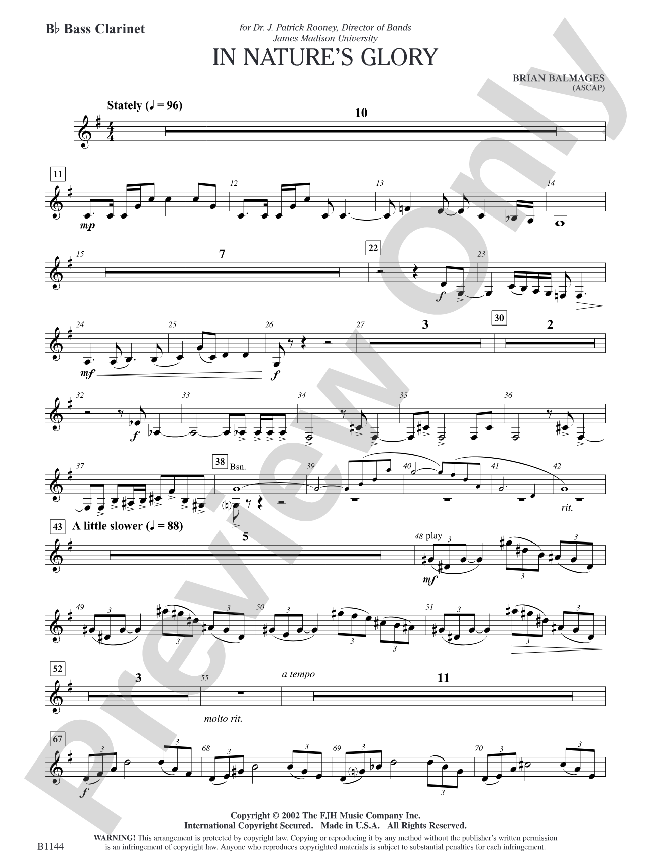 In Nature's Glory: B-flat Bass Clarinet