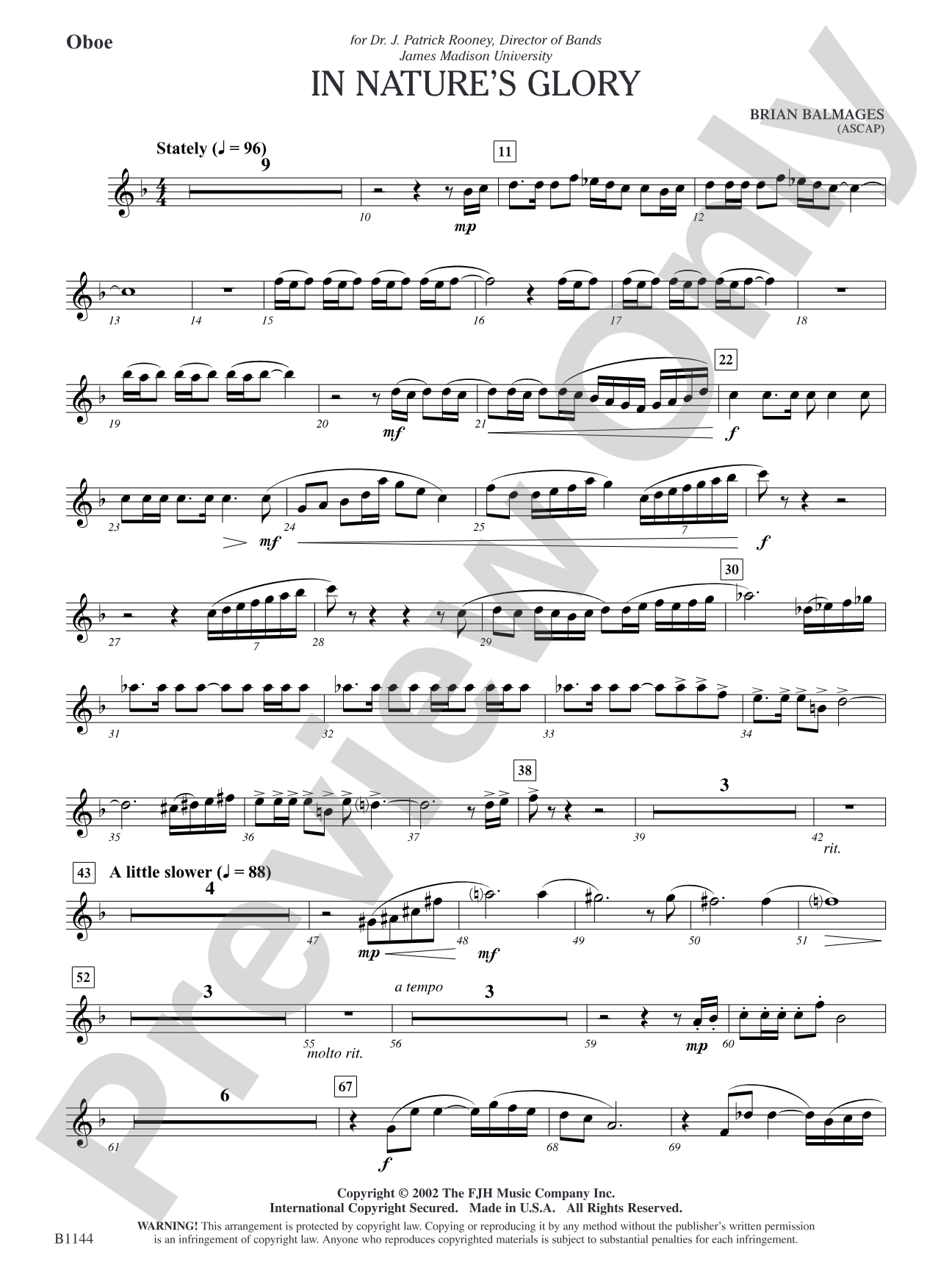 In Nature's Glory: Oboe
