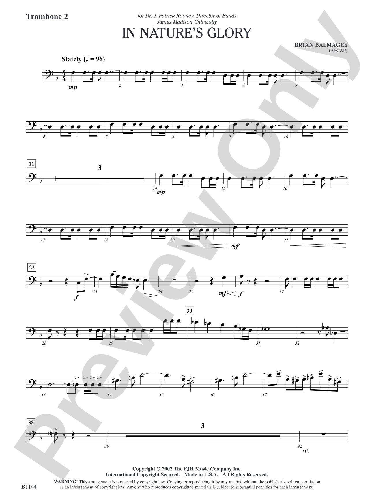 In Nature's Glory: Trombone 2