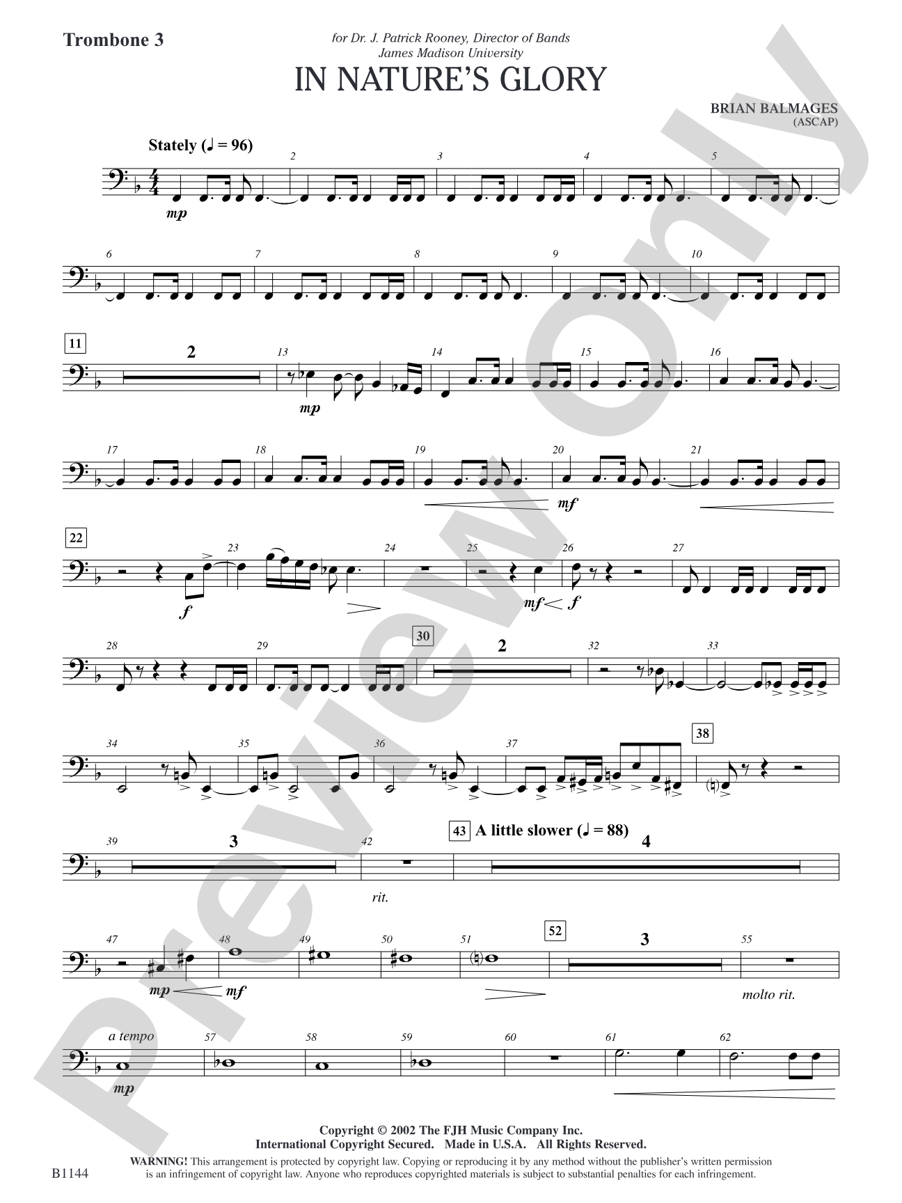 In Nature's Glory: Trombone 3