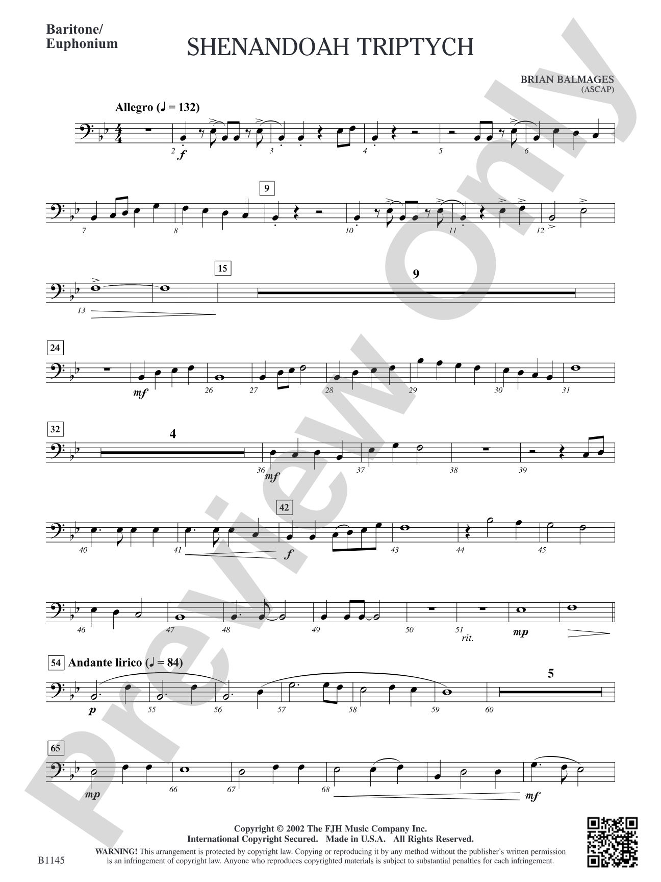 Shenandoah Triptych: Baritone/Euphonium
