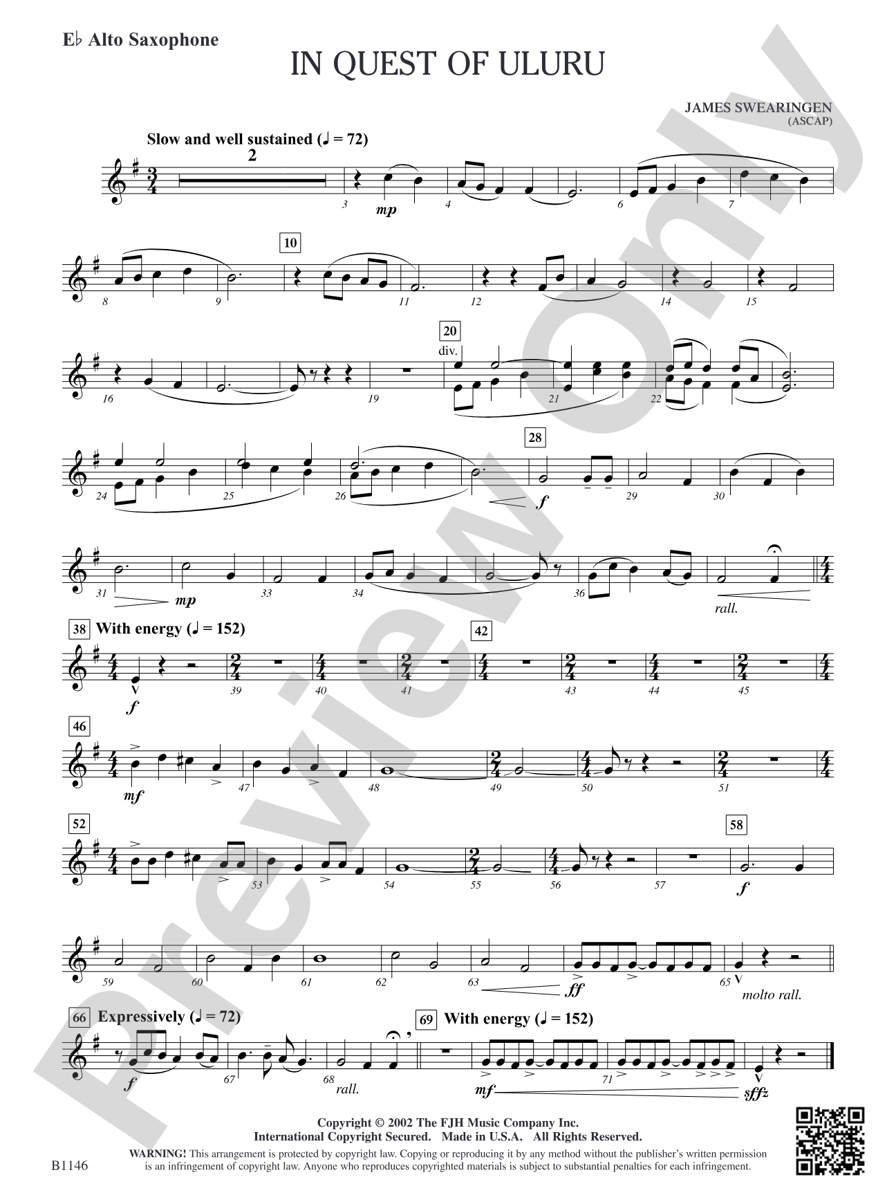 In Quest of Uluru: E-flat Alto Saxophone