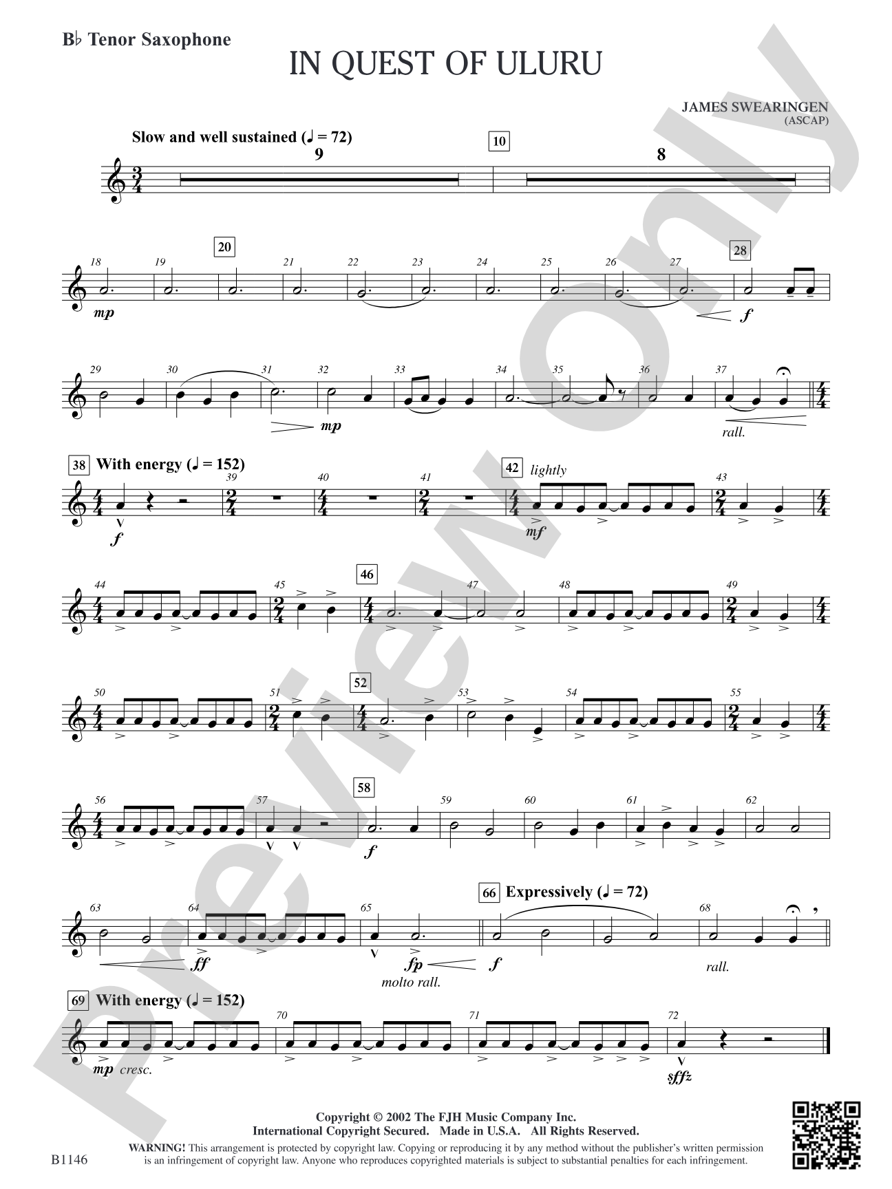 In Quest of Uluru: B-flat Tenor Saxophone