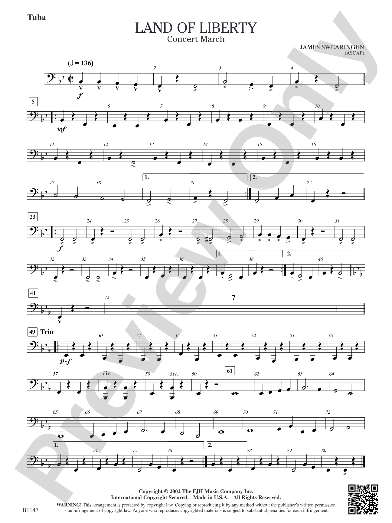 Land of Liberty: Tuba